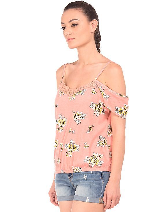 Buy Pink Western Wear Spaghetti Strap Cute Top At 199, 48% OFF