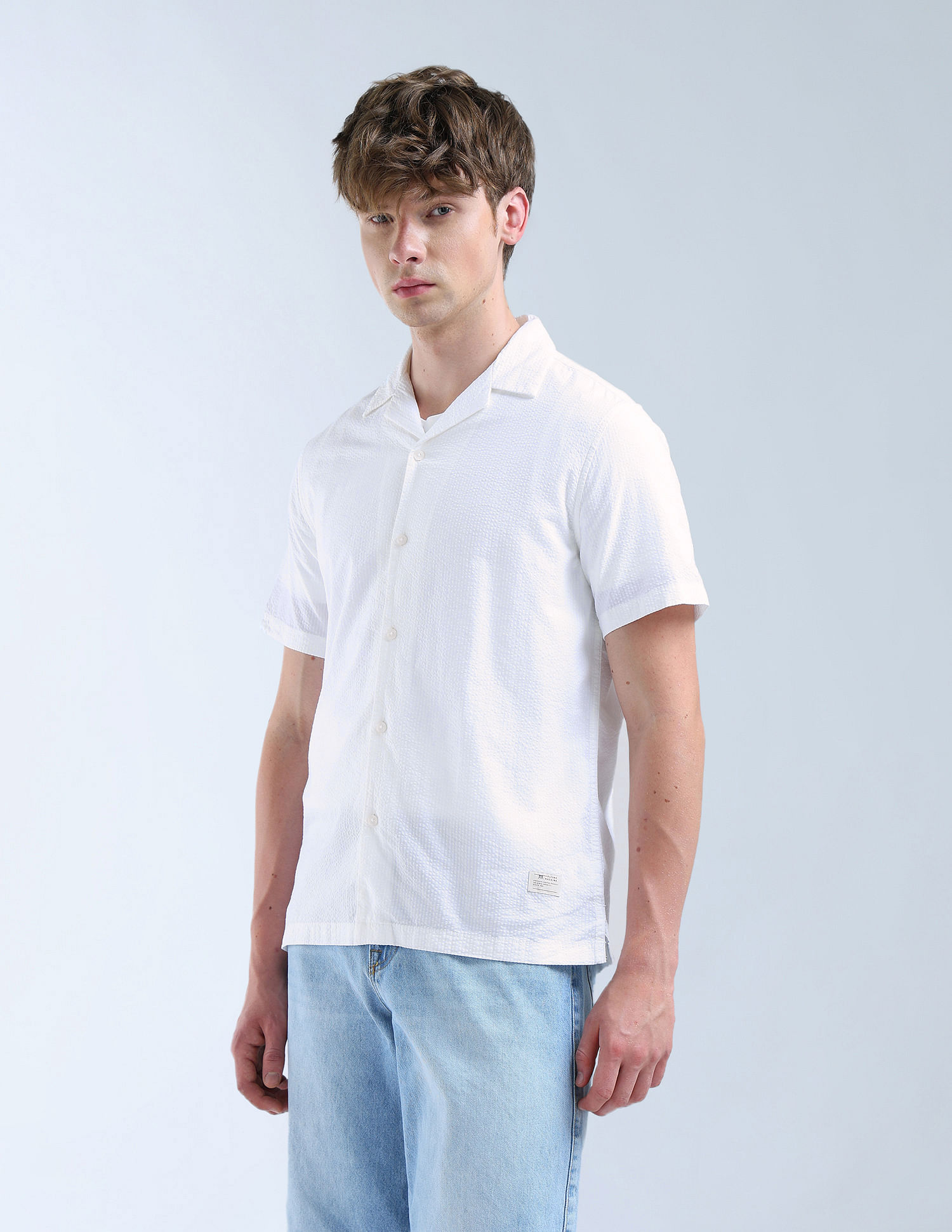 Flying Machine Regular Fit Seersucker Original Shirt