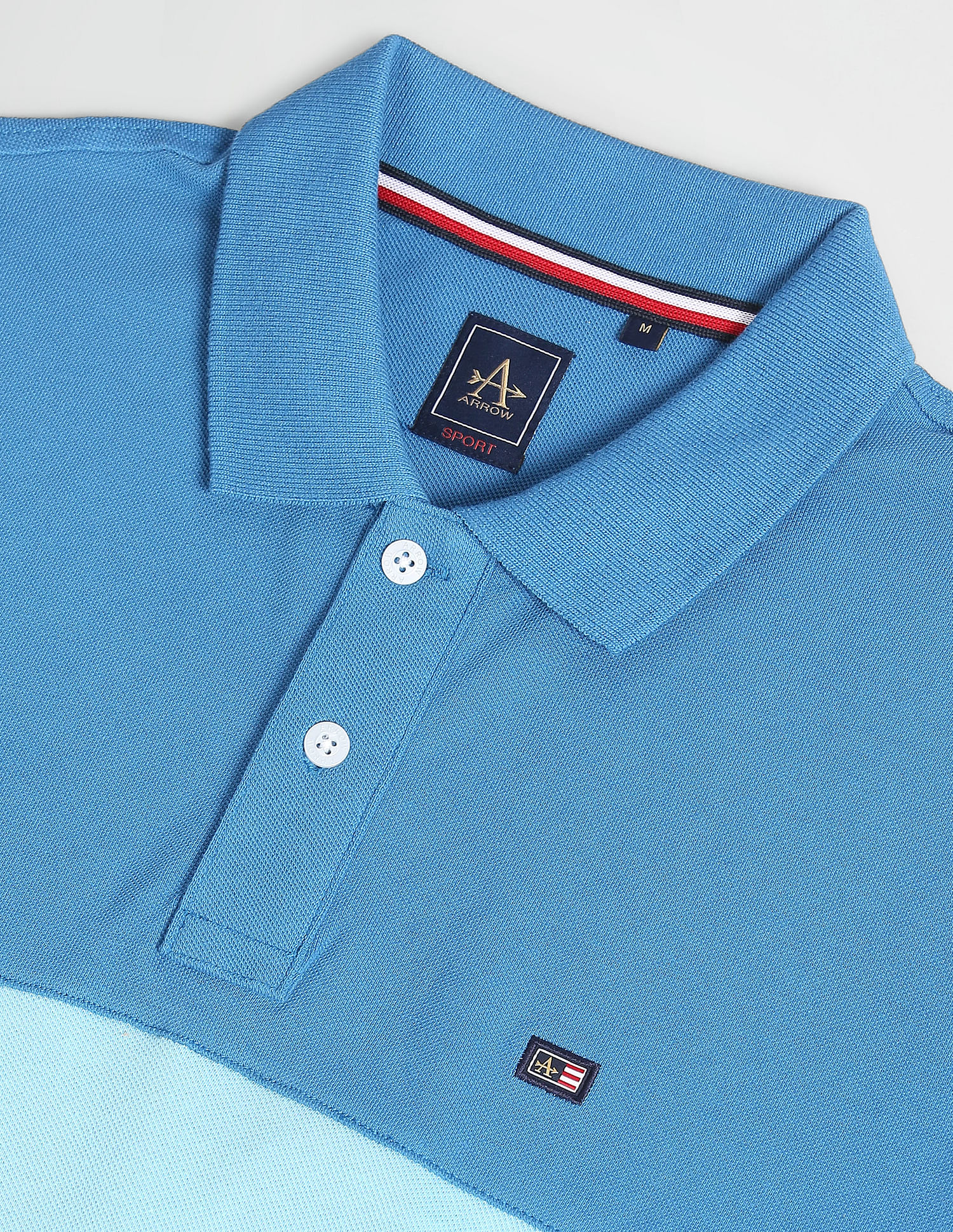 Arrow Sports Panelled Colour Block Polo Shirt