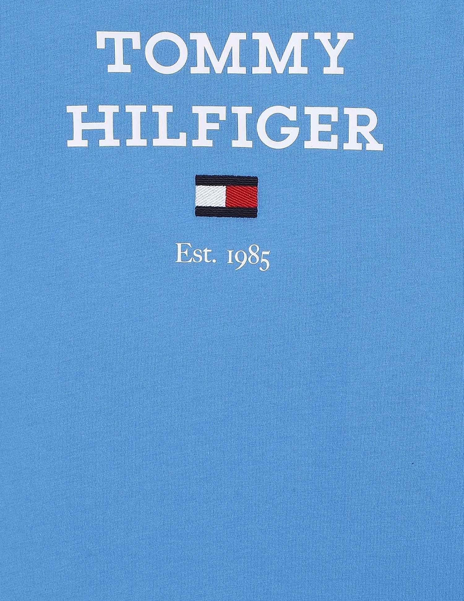 Tommy Hilfiger Boys Blue Logo T-Shirt