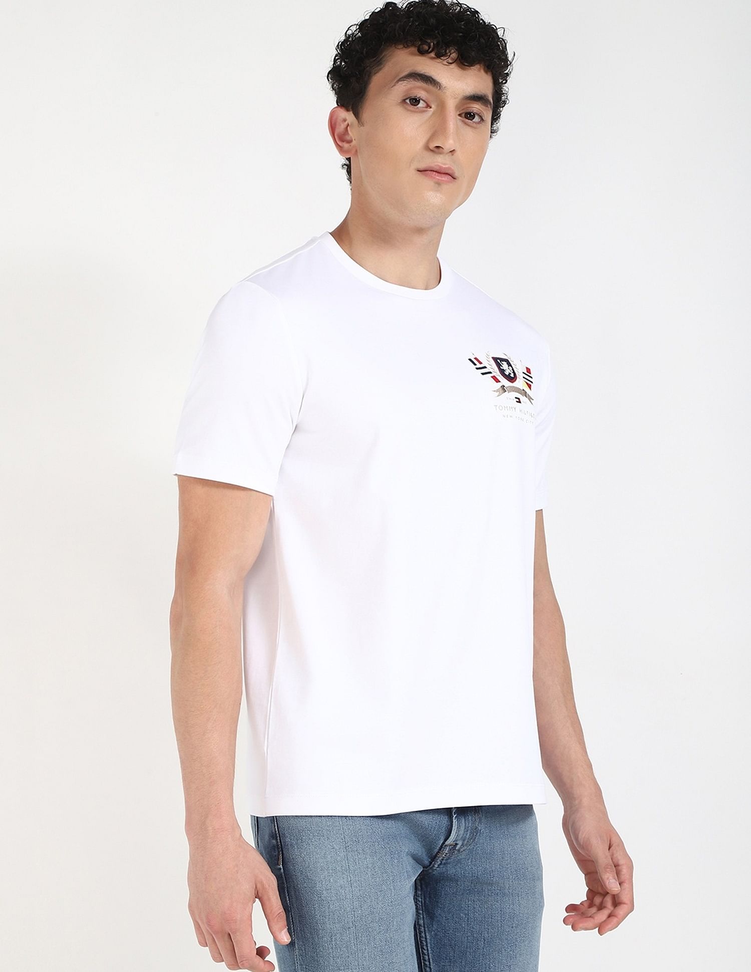 Tommy Hilfiger Embroidered Logo Regular-Fit Cotton T-Shirt