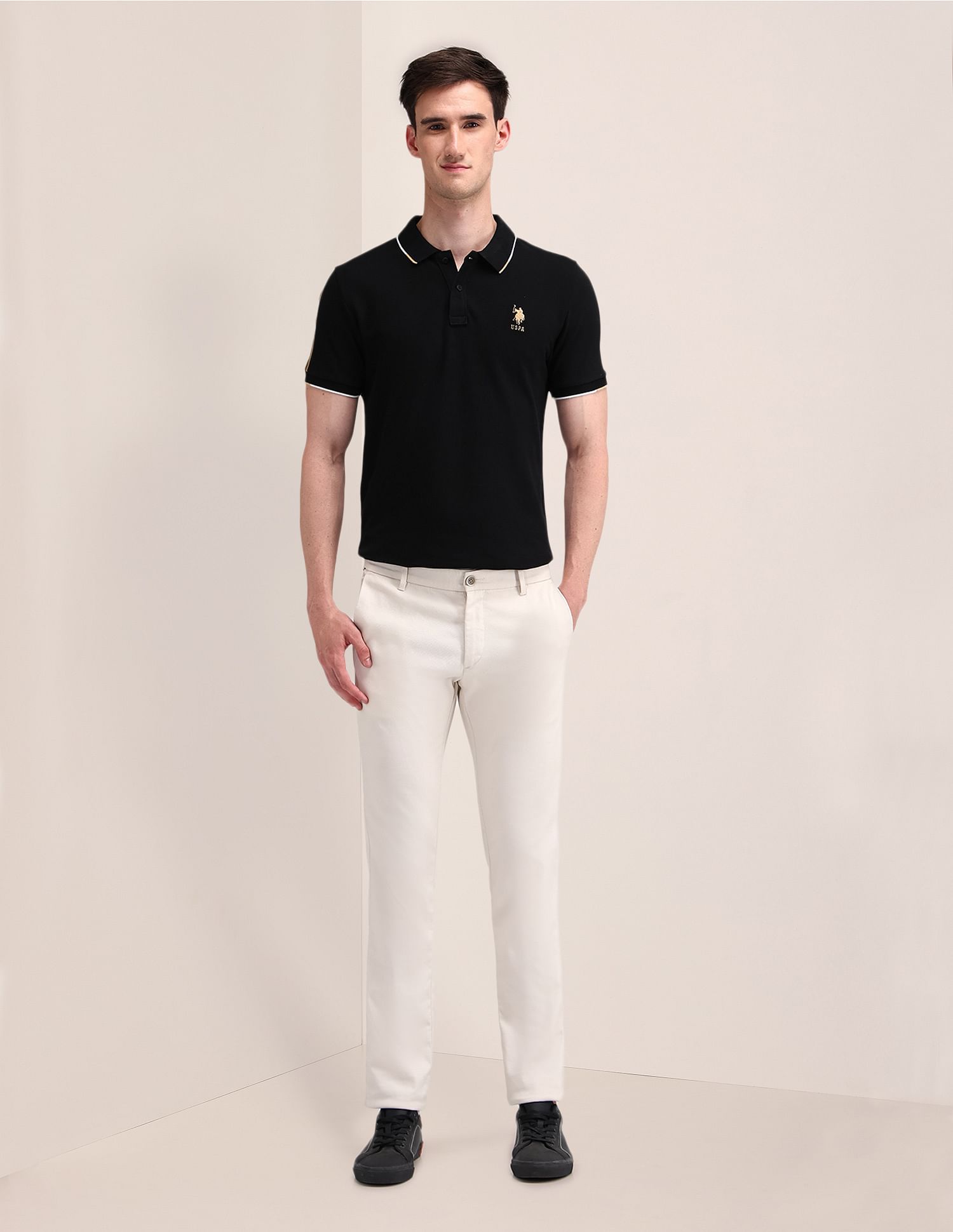 U.S. Polo Assn. Slim Fit Solid Polo Shirt
