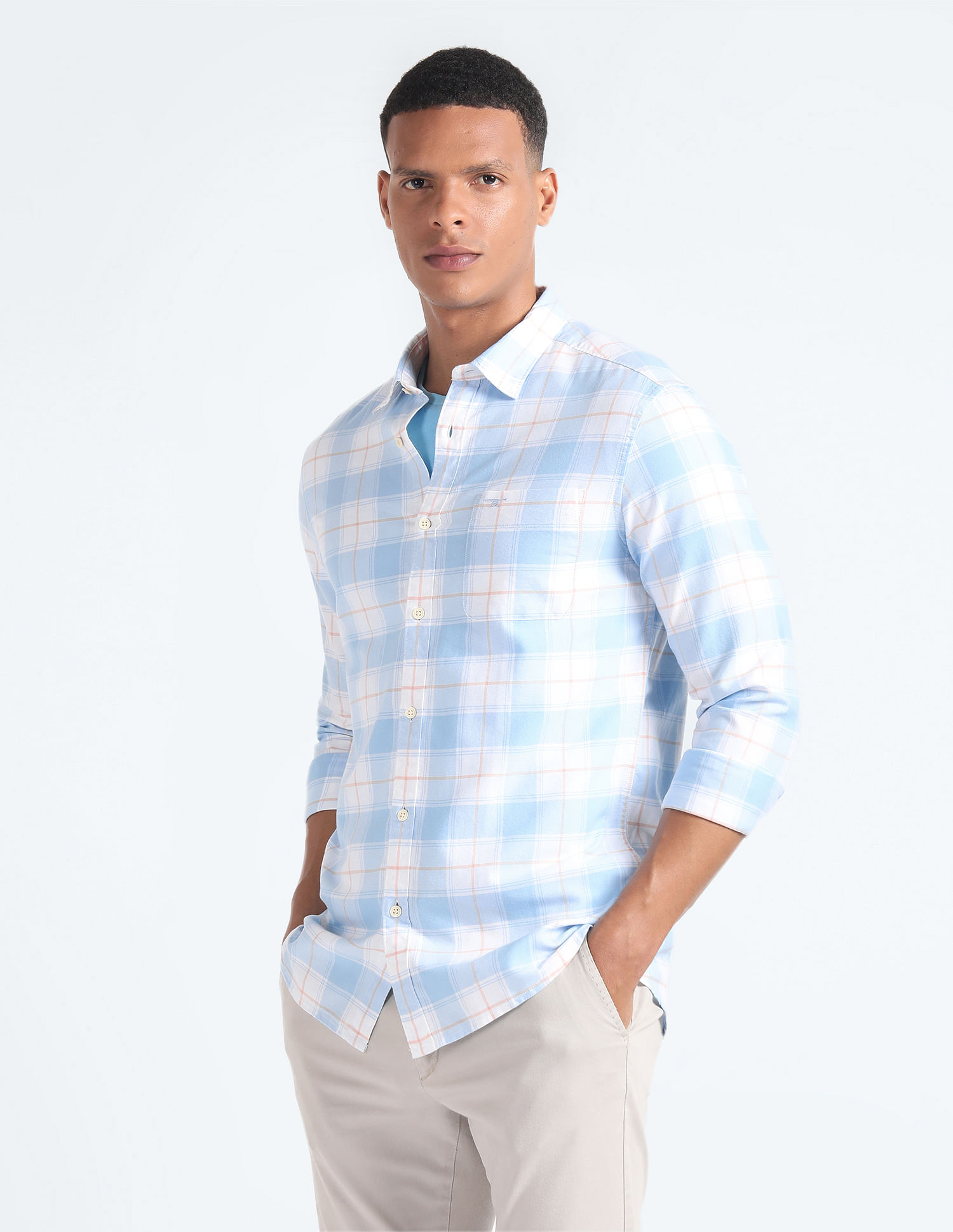 Flying Machine Tartan Check Cotton Shirt