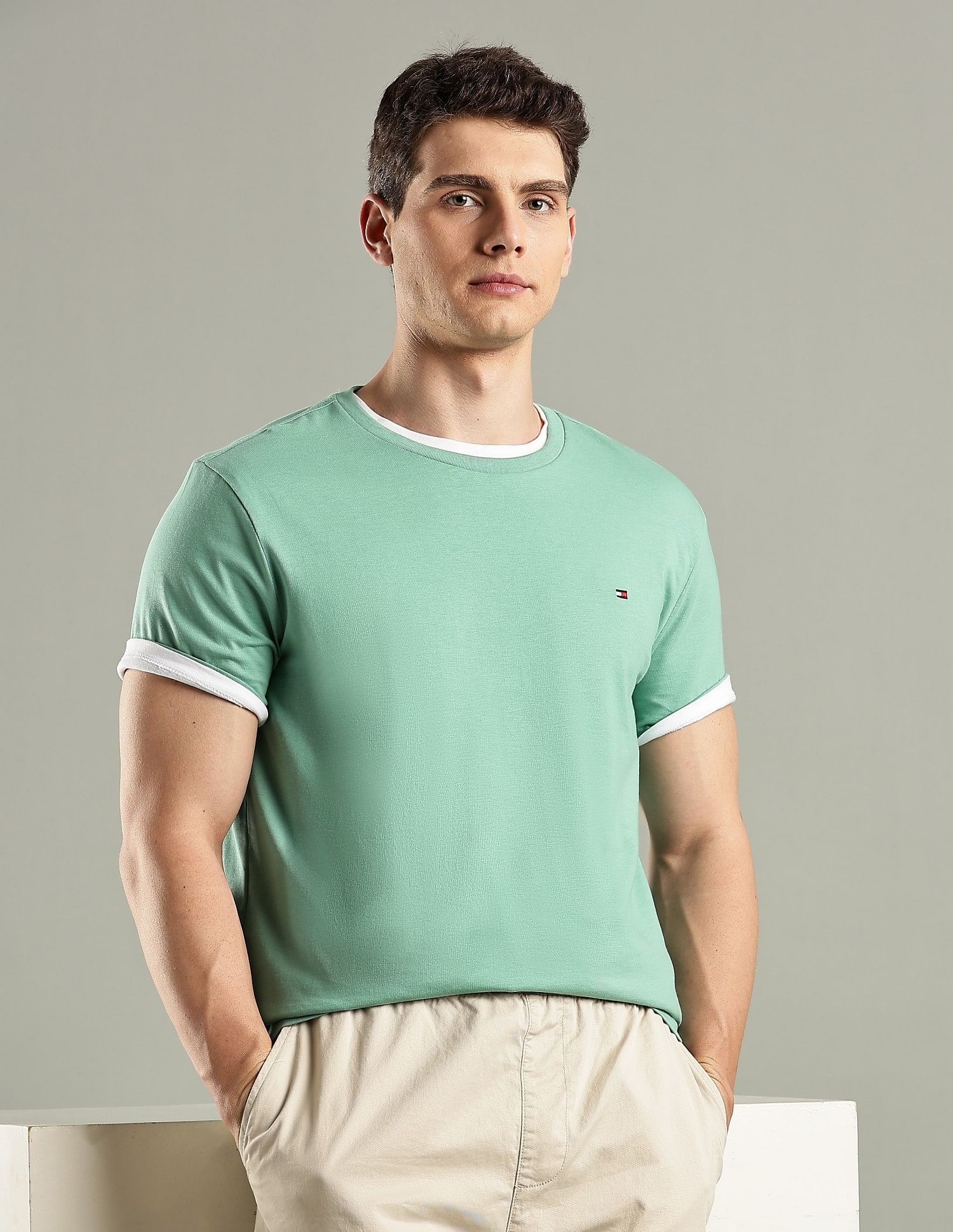 Tommy Hilfiger Solid Regular-Fit Cotton T-Shirt