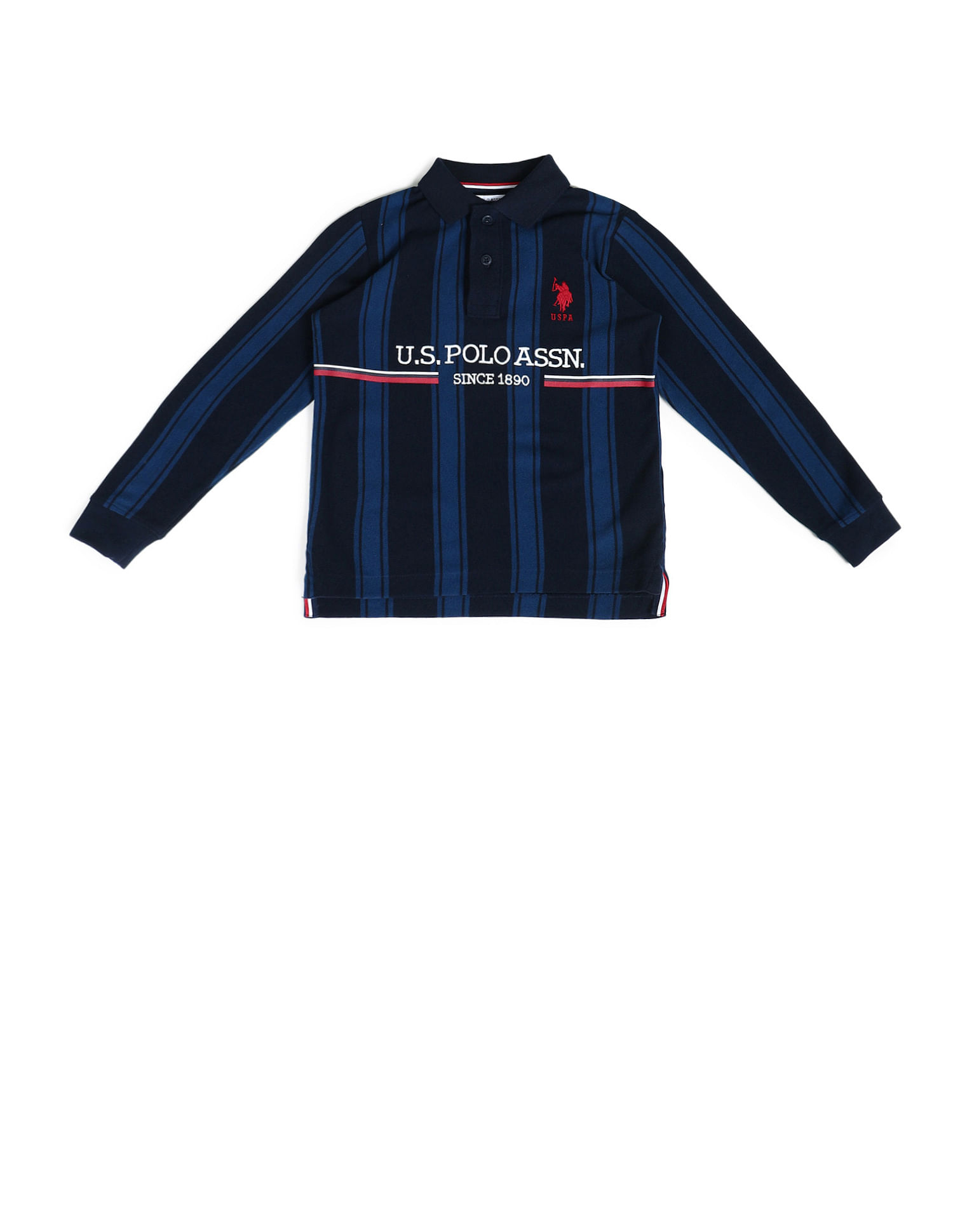 U.S. Polo Assn. Kids Boys Graphic Printed Regular Fit Polo Shirt
