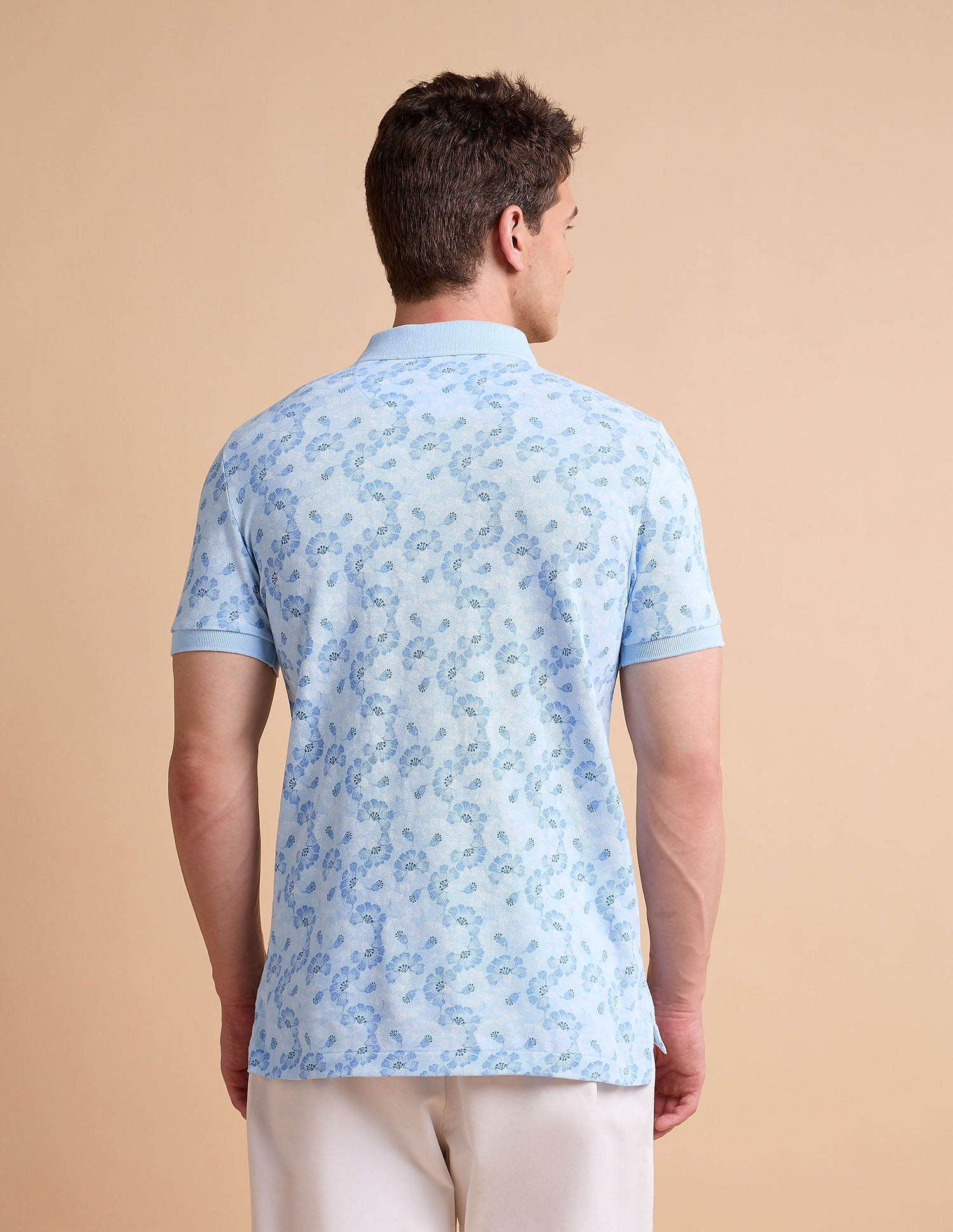 U.S. Polo Assn. Floral Printed Pure Cotton Polo Shirt