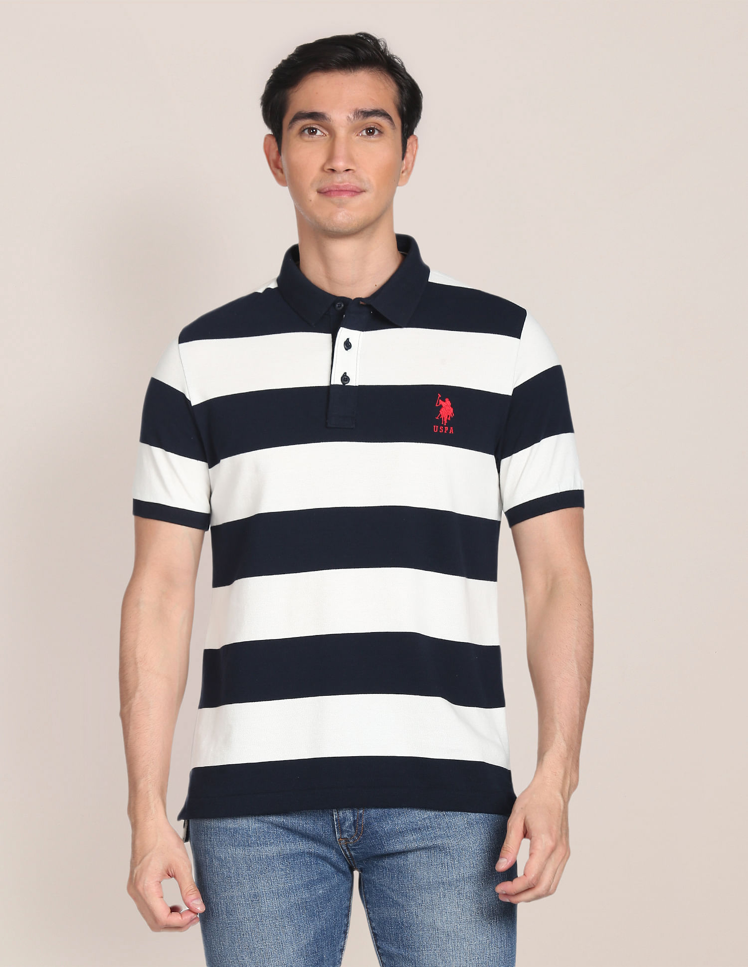 U.S. Polo Assn. Signature Stripe Cotton Polo Shirt
