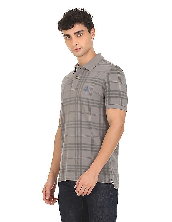 U.S. Polo Assn. Denim Co. Checked Cotton Polo Shirt