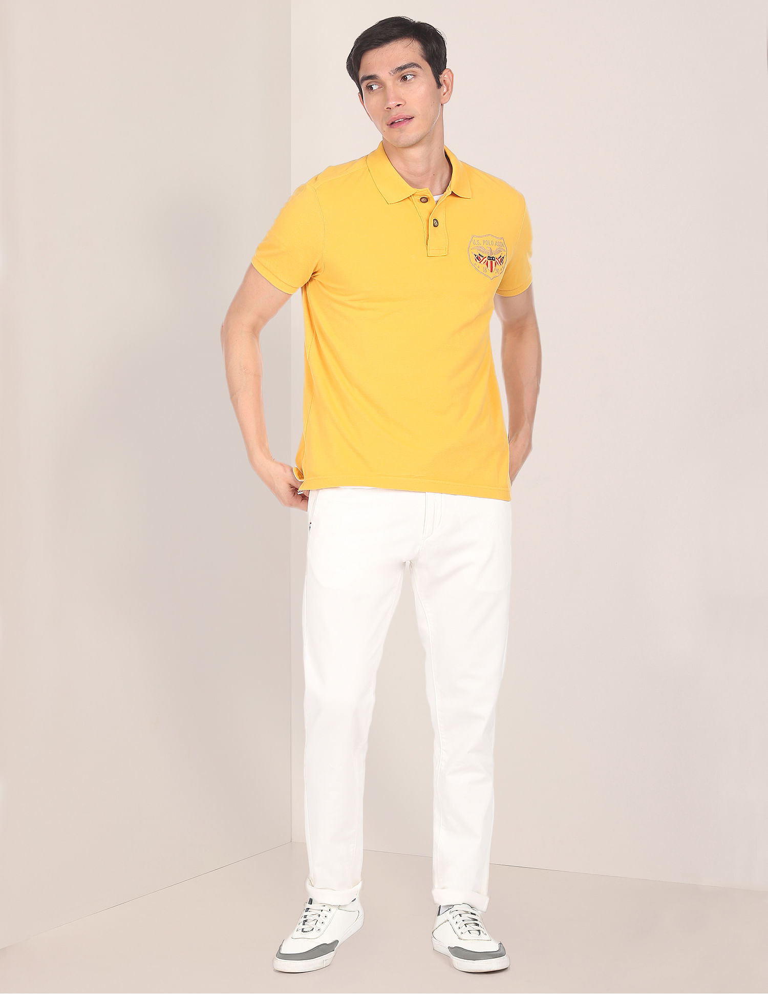 U.S. Polo Assn. Textured Denver Fit Casual Trousers