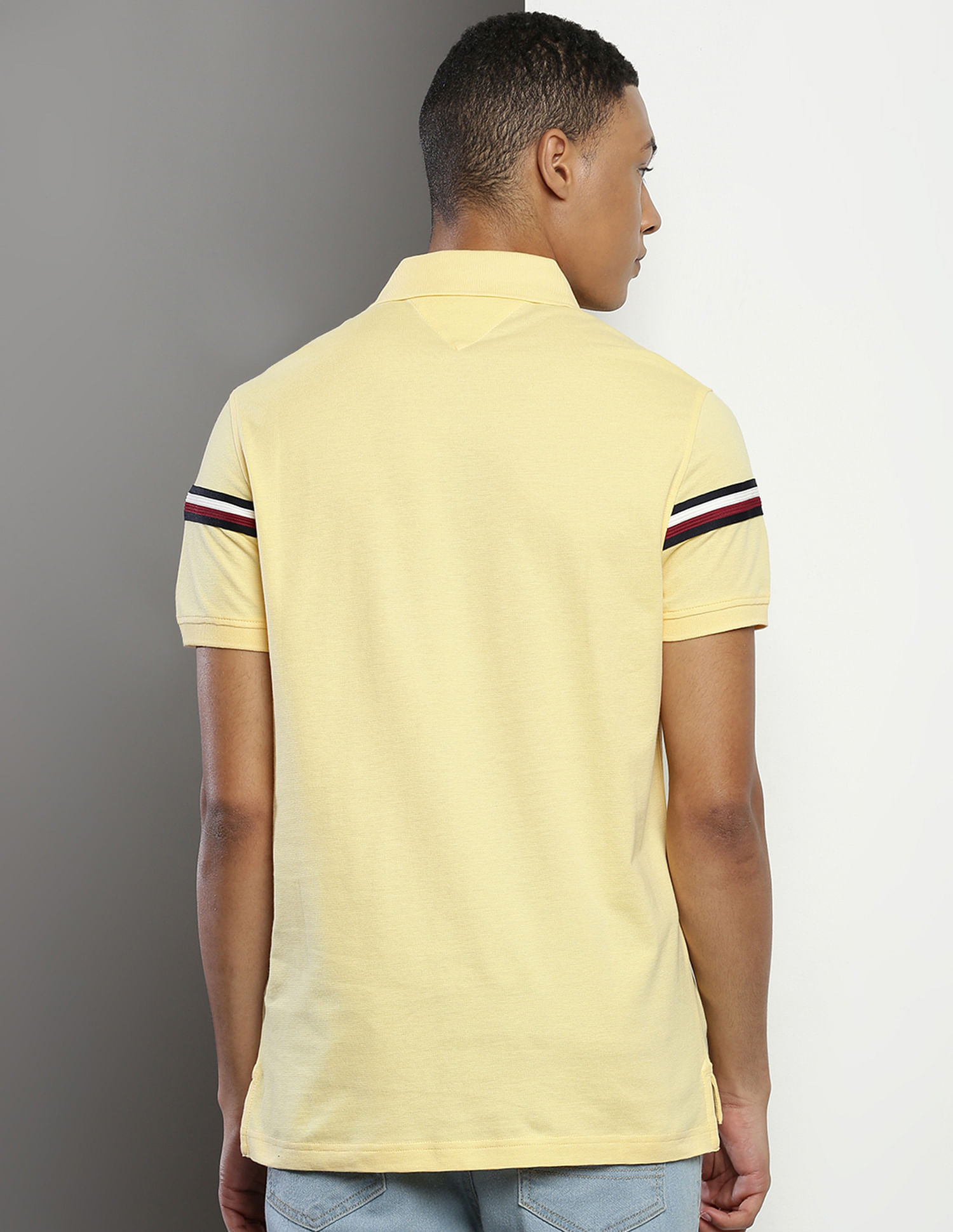 Tommy Hilfiger Transitional Cotton Brand Stripe Polo Shirt