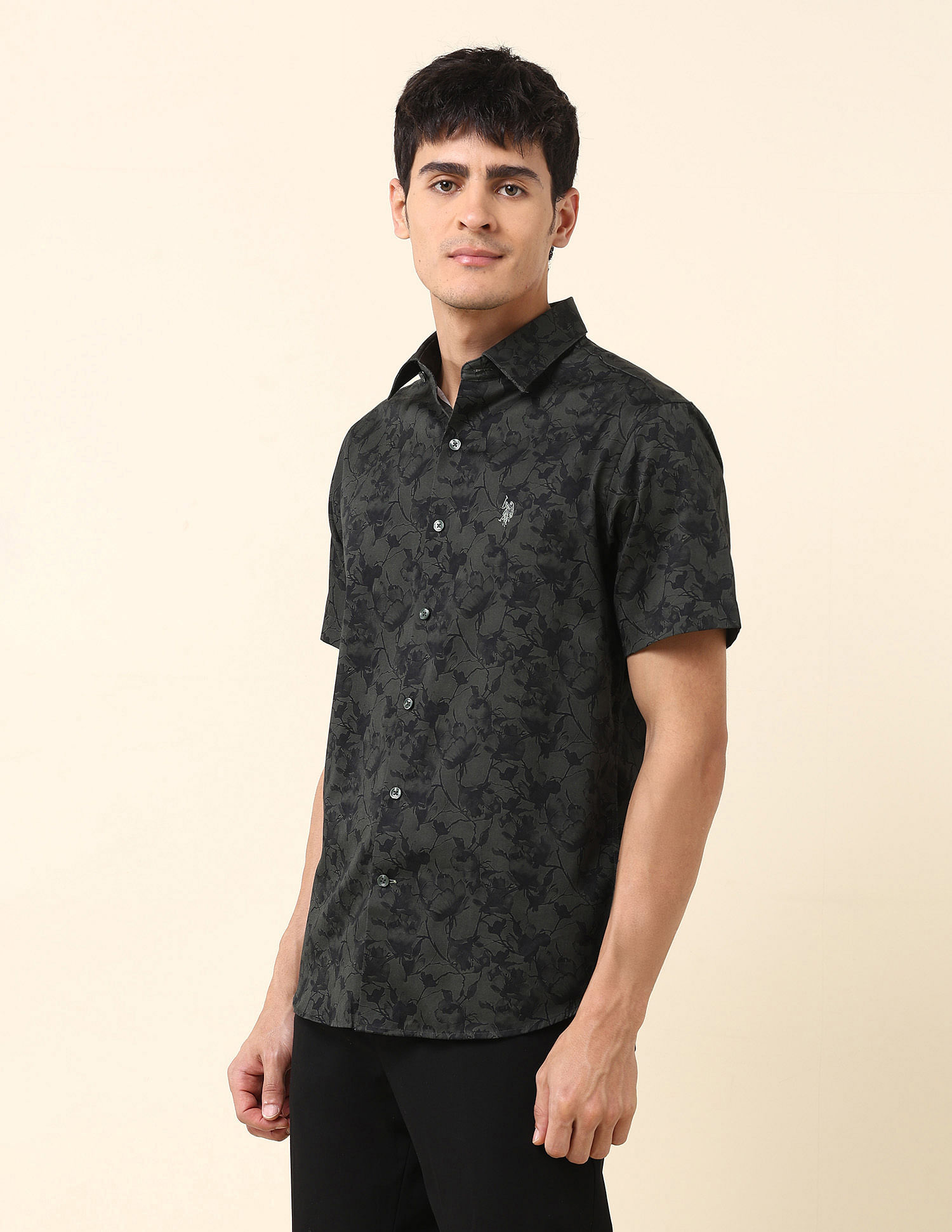 U.S. Polo Assn. Tailored Fit Floral Printed Shirt