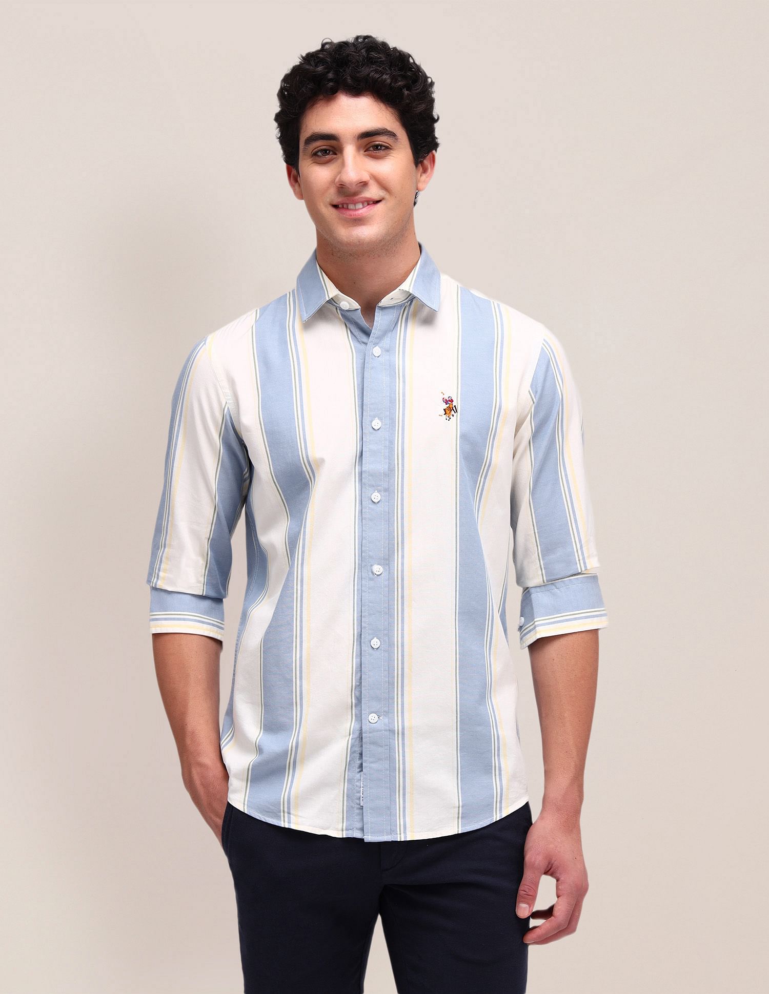 U.S. Polo Assn. Denim Co. Vertical Striped Regular Fit Shirt