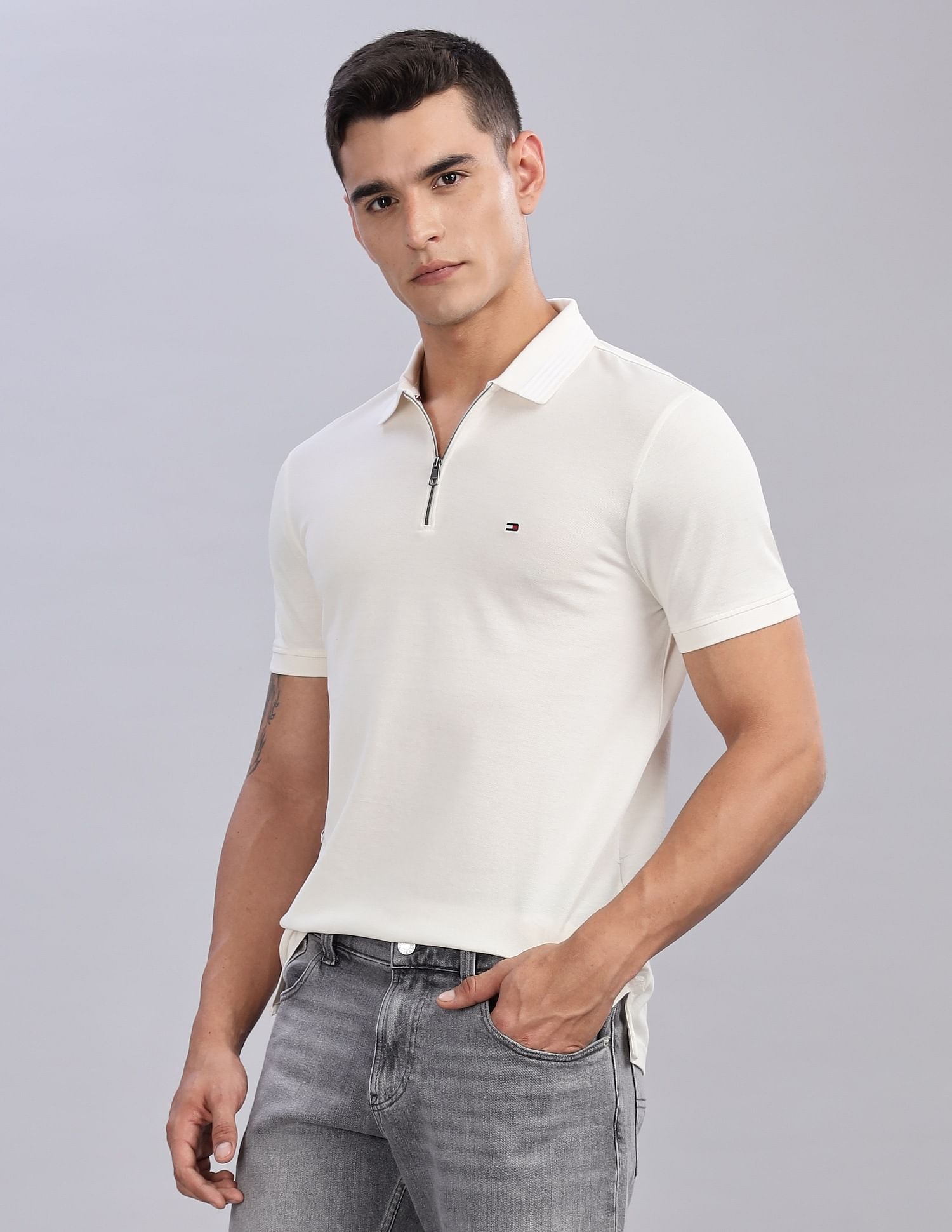 Tommy Hilfiger Solid Regular-Fit Cotton Polo Shirts