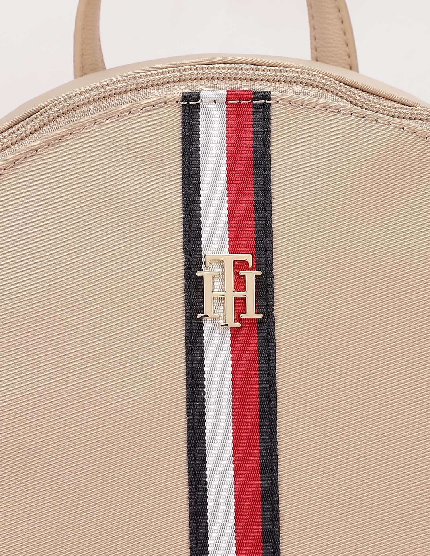 Tommy Hilfiger Solid Beige Nylon Backpack