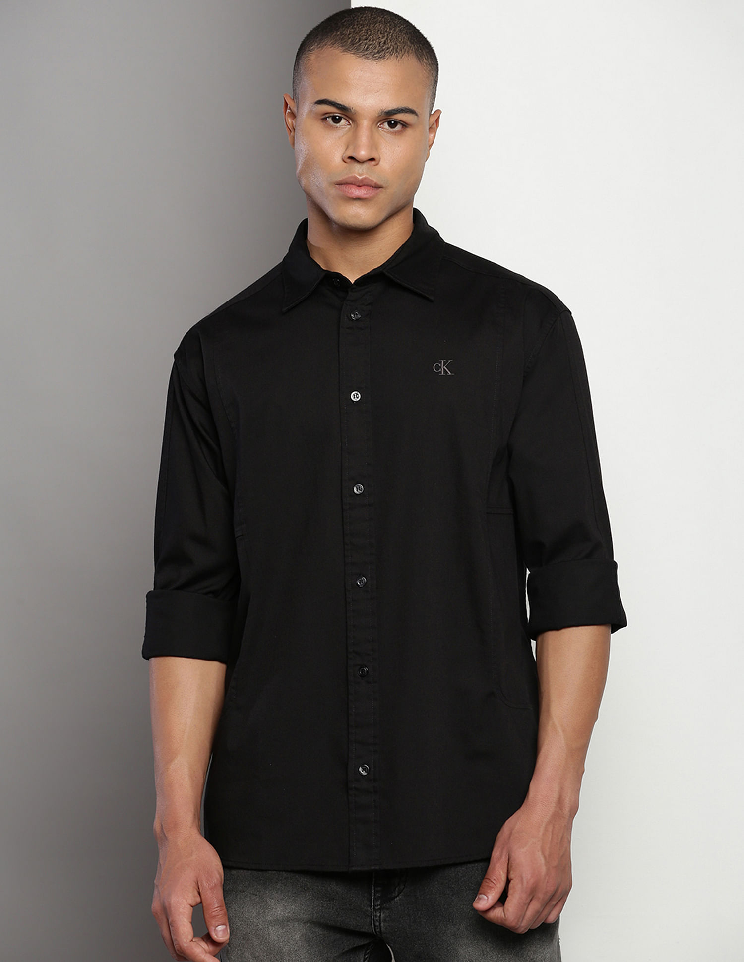 Calvin Klein Relaxed Fit Brand Print Shirt