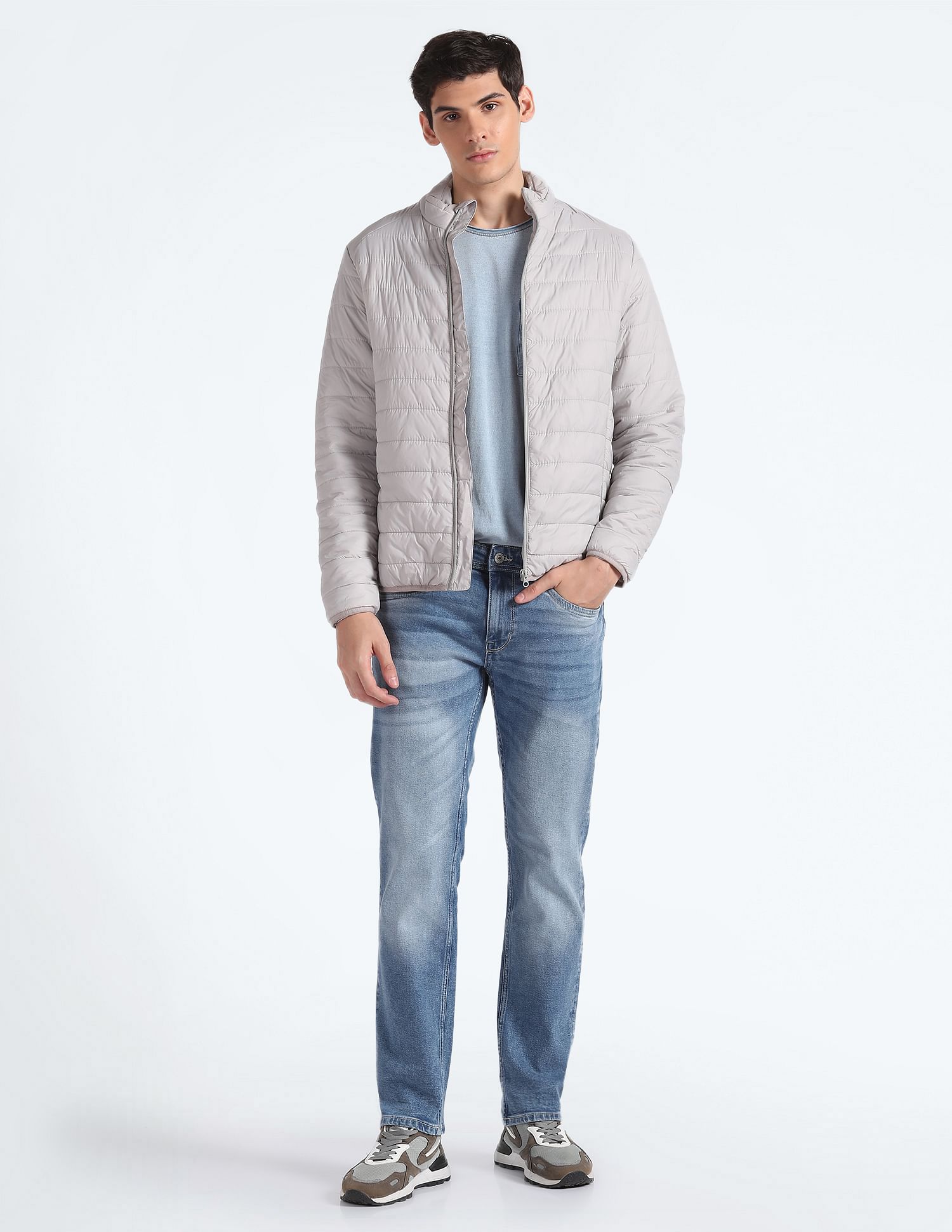 Flying Machine Mid Rise Freddie Slim Straight Jeans