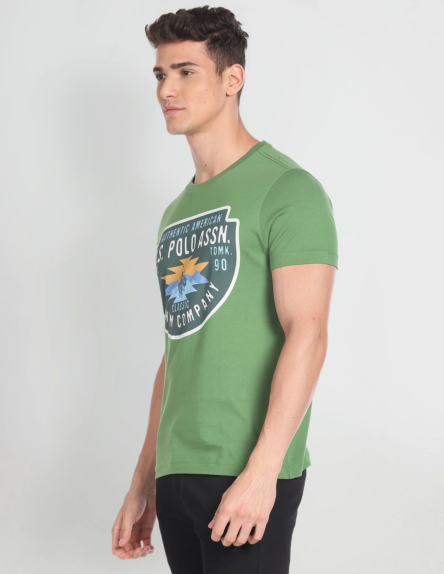 Polo round clearance neck t shirt