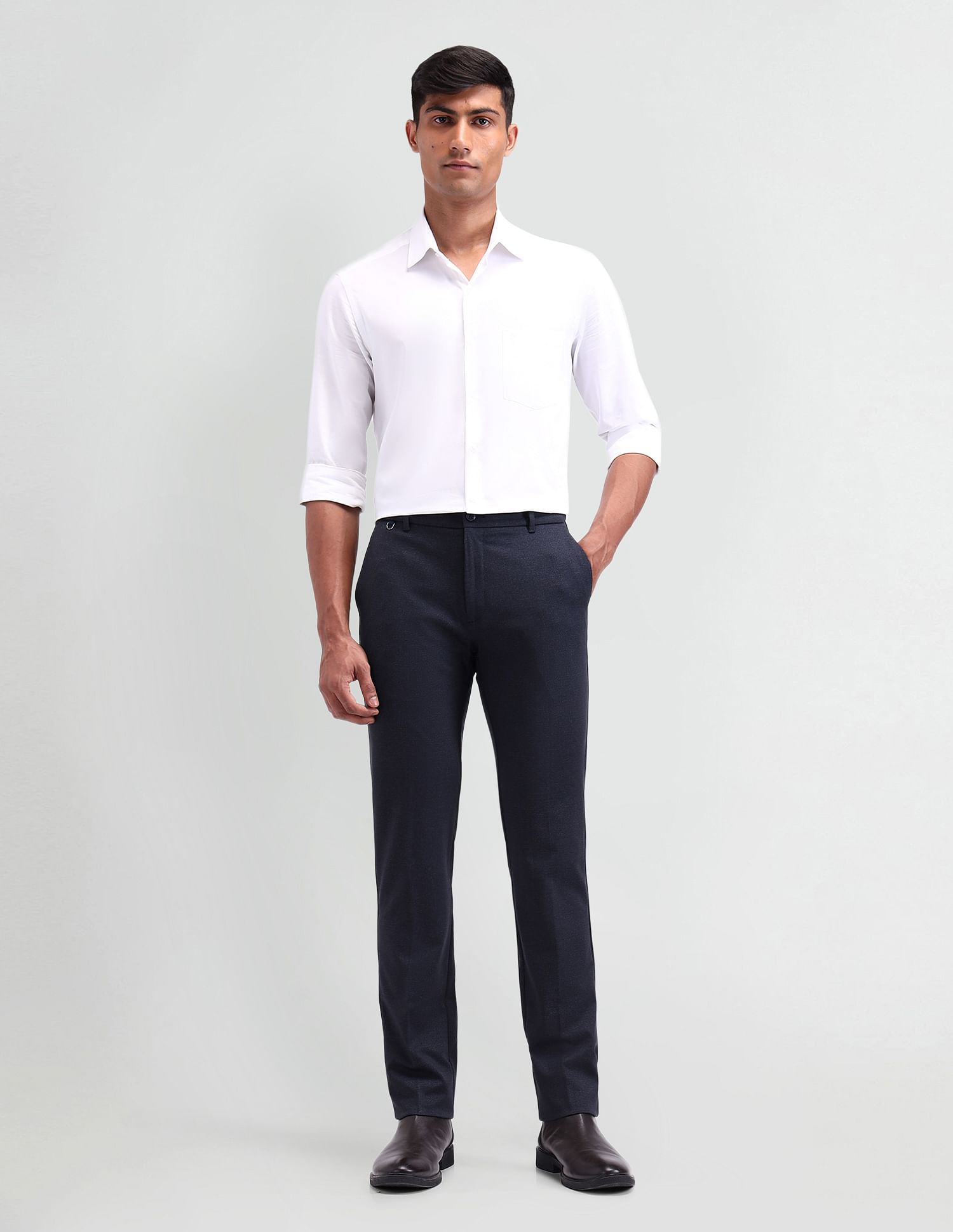 Arrow Newyork Mid Rise Slim Fit Knitted Pants