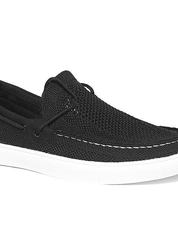 U.S. Polo Assn. Men Low Top Mesh Knit Tesoco Boat Shoes