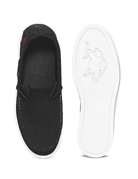 U.S. Polo Assn. Men Low Top Mesh Knit Tesoco Boat Shoes