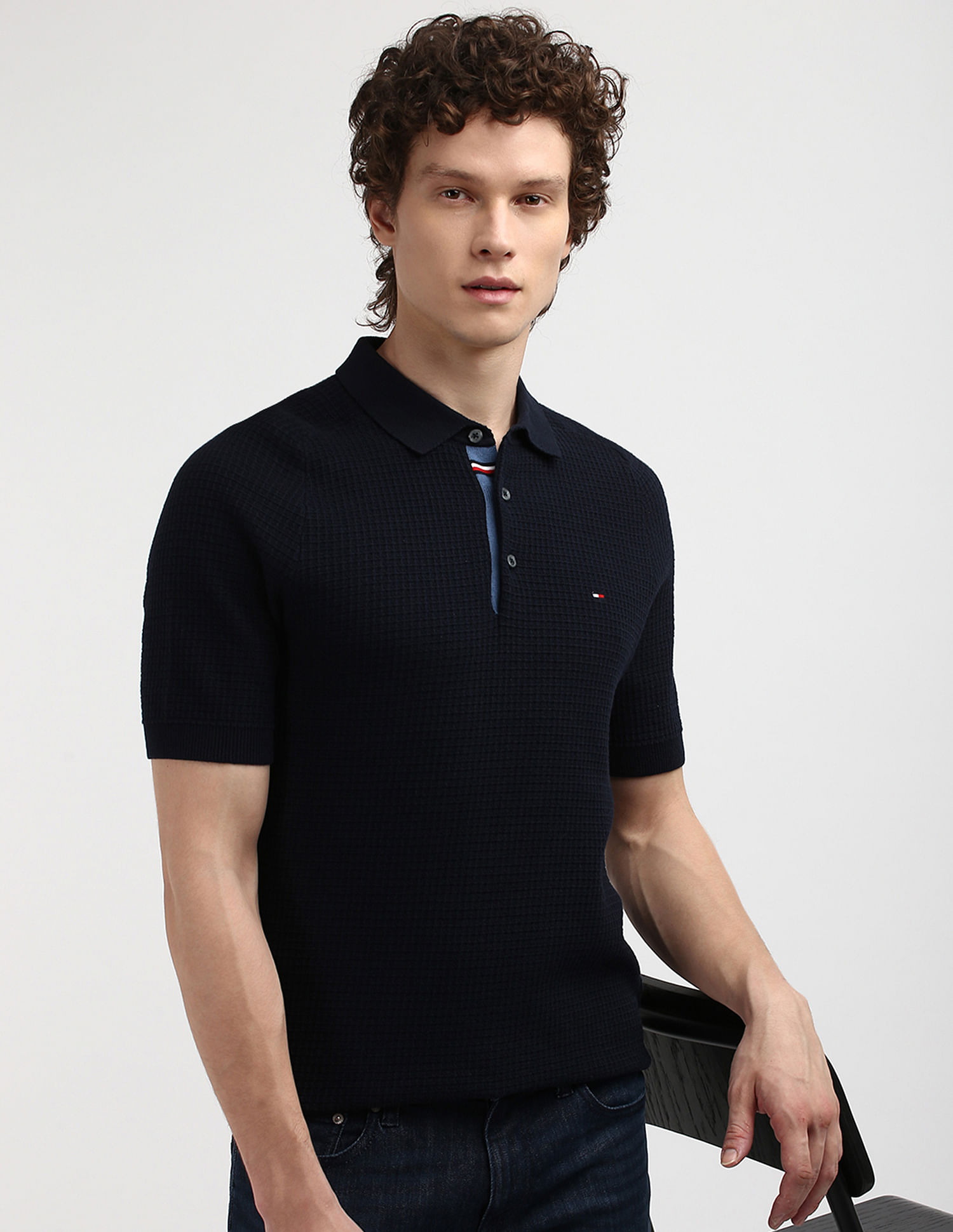 Tommy Hilfiger Spring Grid Short Sleeve Polo Shirt