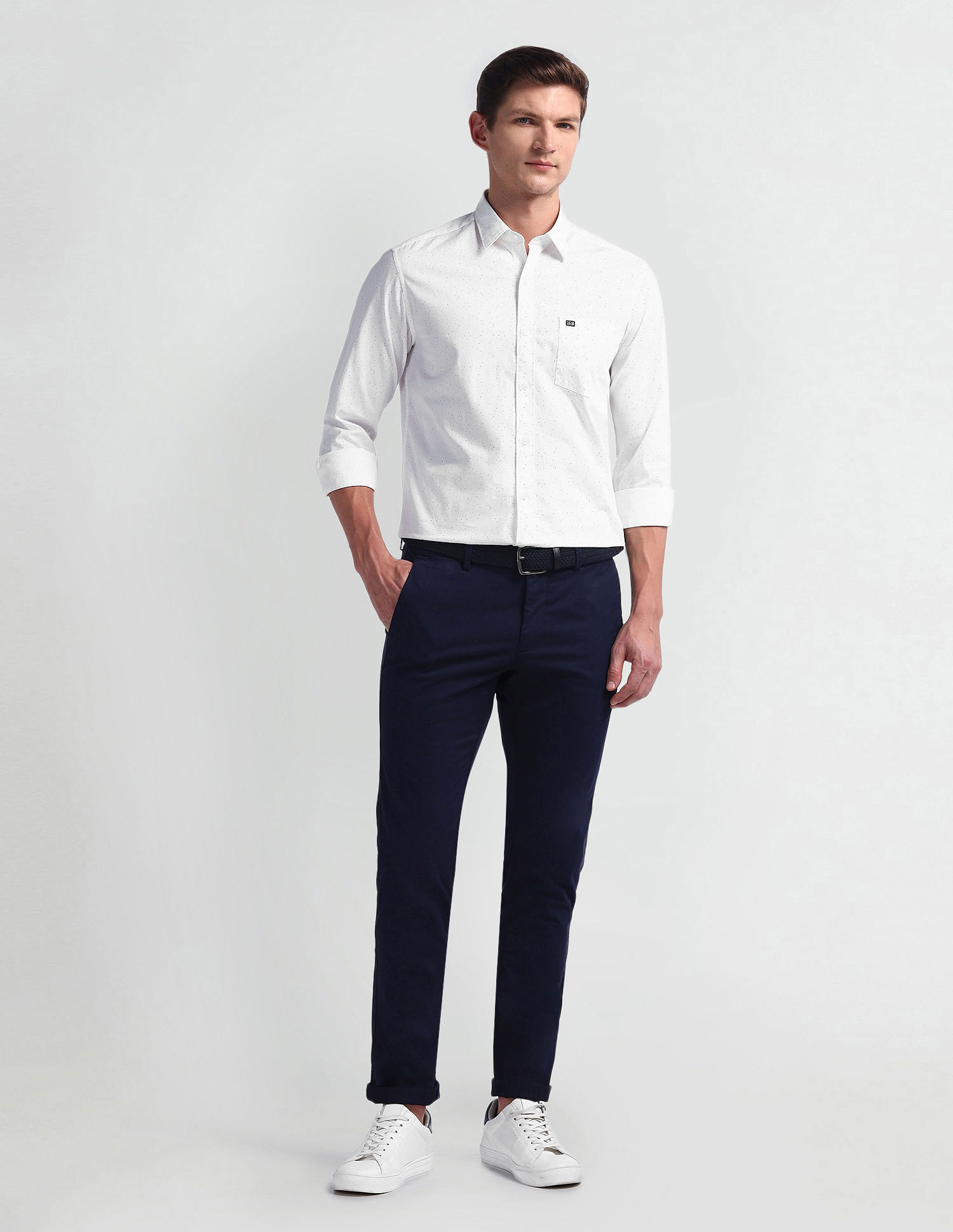 Arrow Sport All Over Print Manhattan Slim Shirt