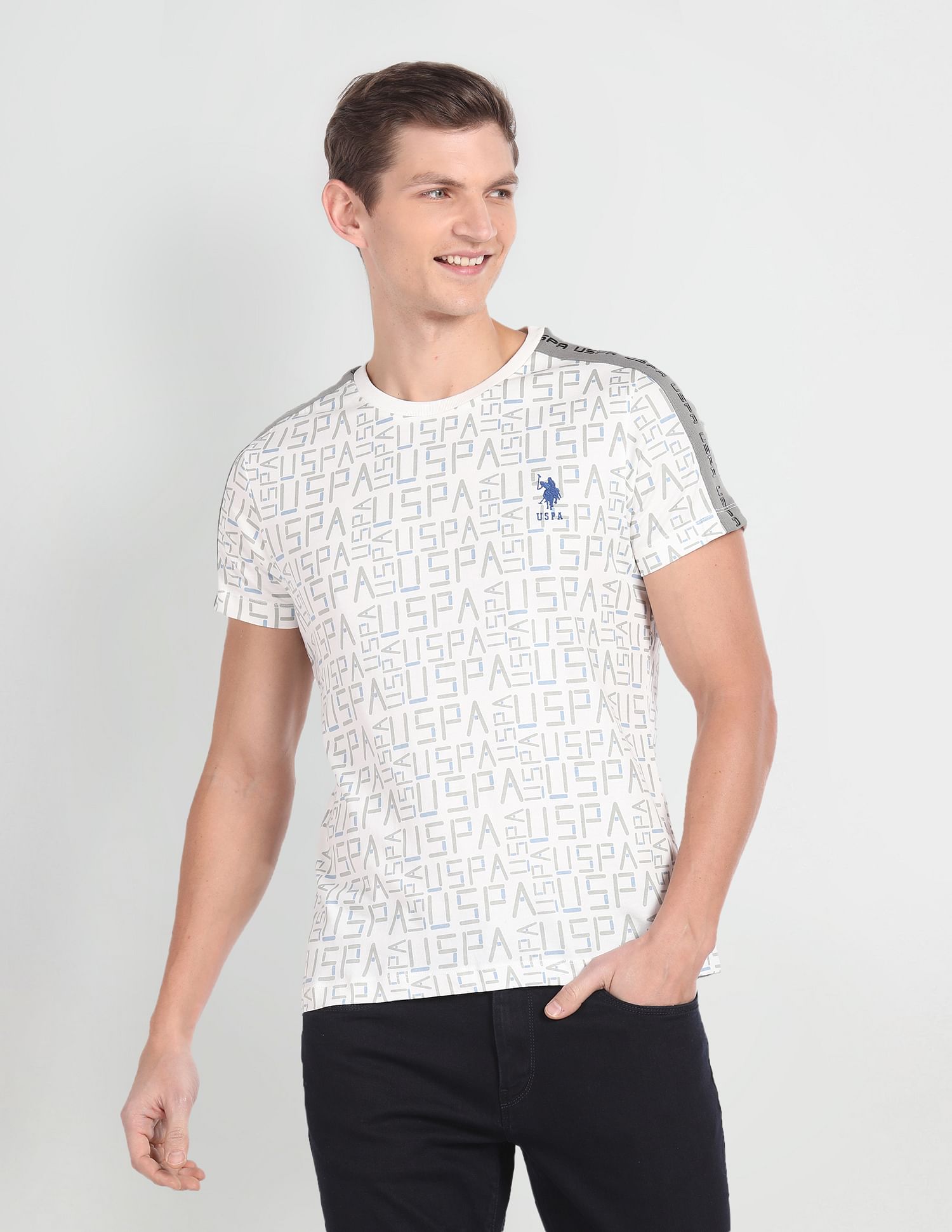 U.S. Polo Assn. Denim Co. Crew Neck Brand Print T-Shirt
