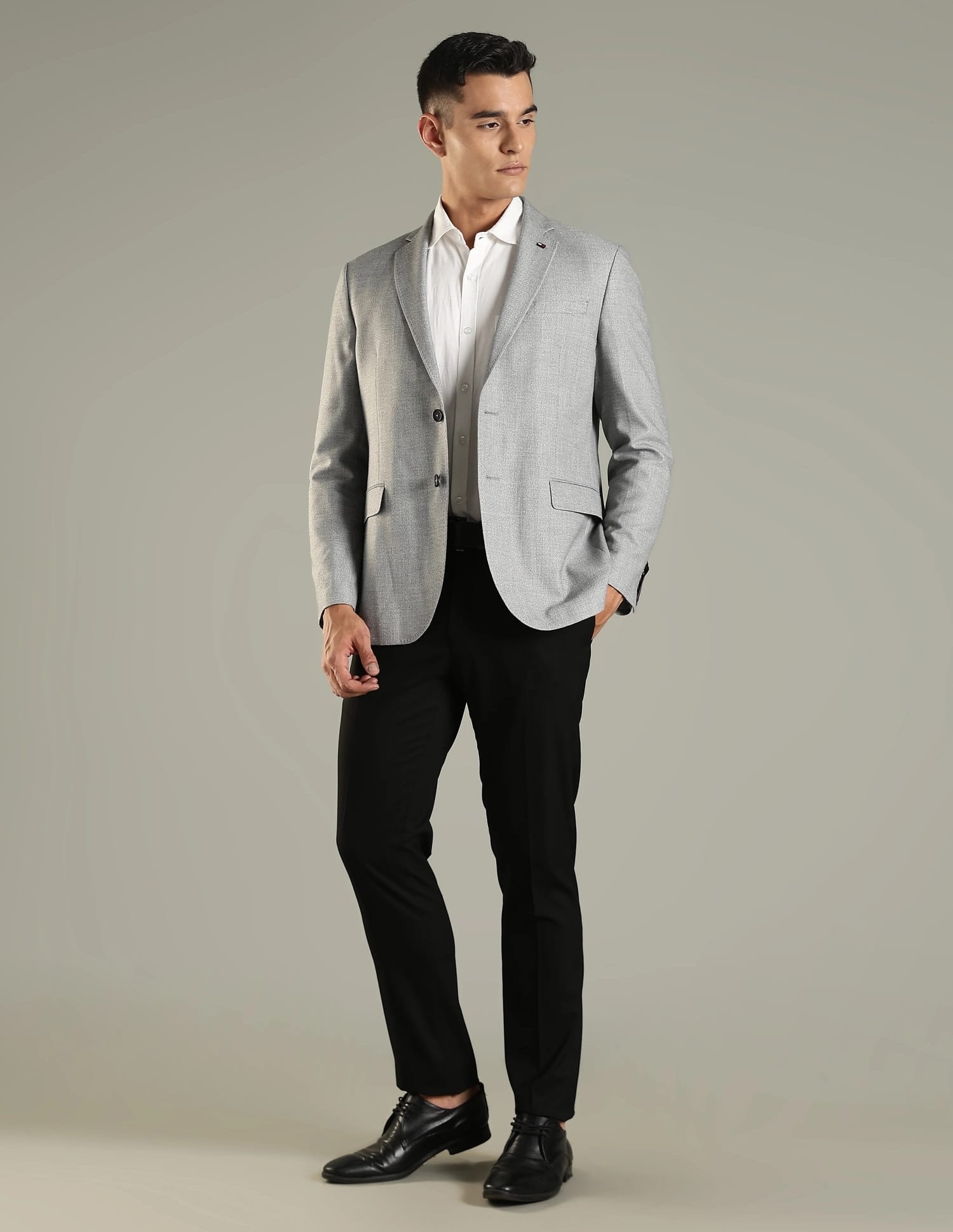 Tommy Hilfiger Grey Blazer Tommy Hilfiger Relaxed Wool Blend Check