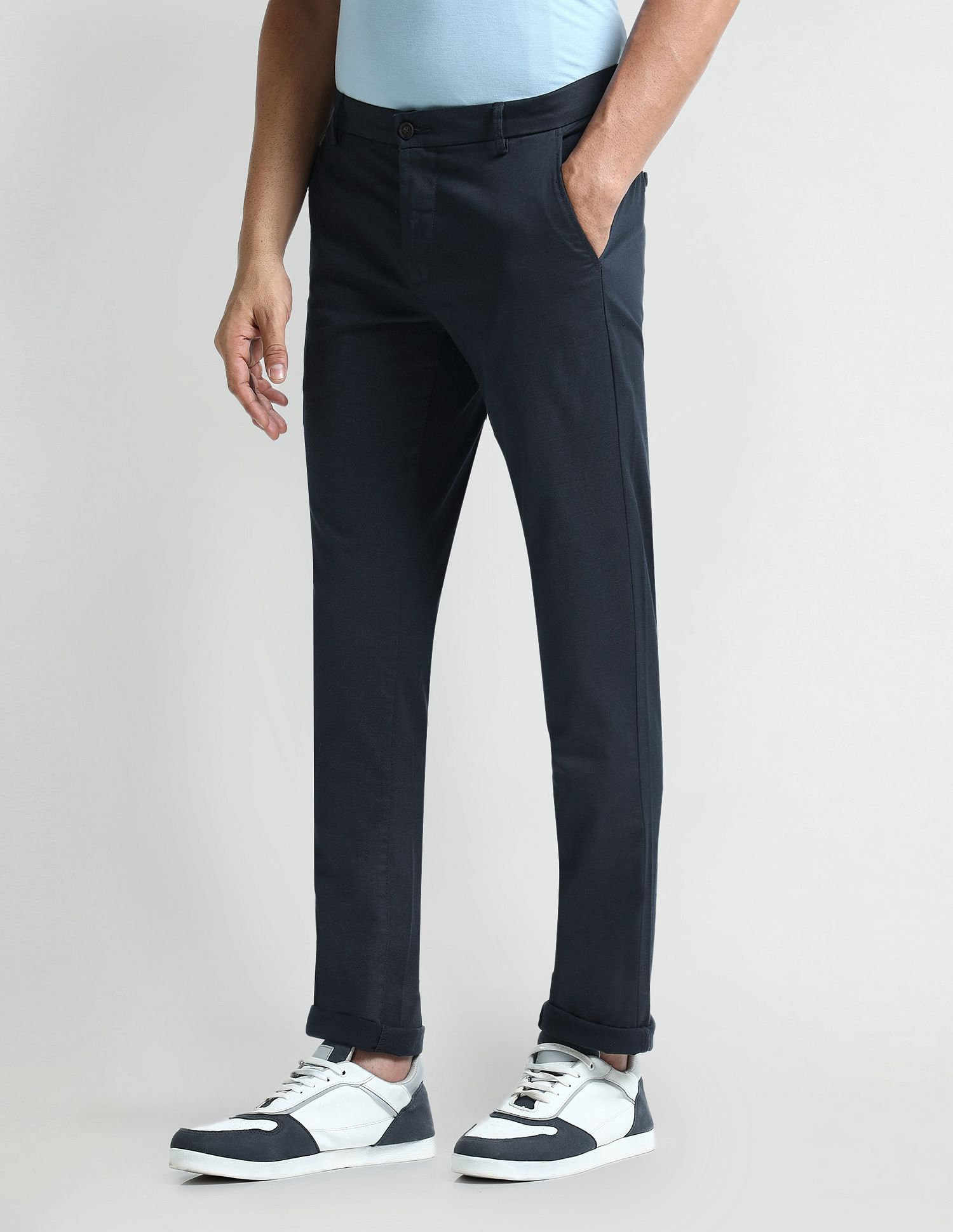 Arrow Sport Slim Fit Geometric Patterned Trousers