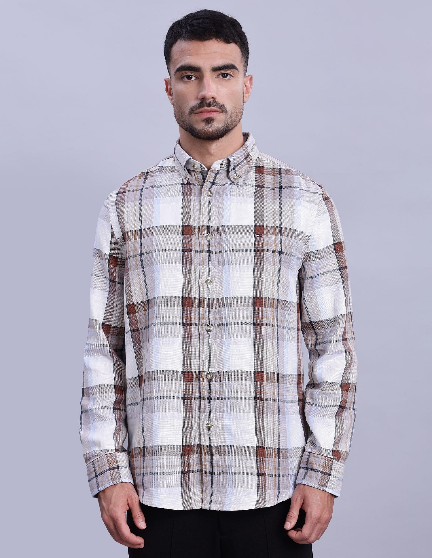 Tommy Hilfiger Checks Regular-Fit Cotton Shirt
