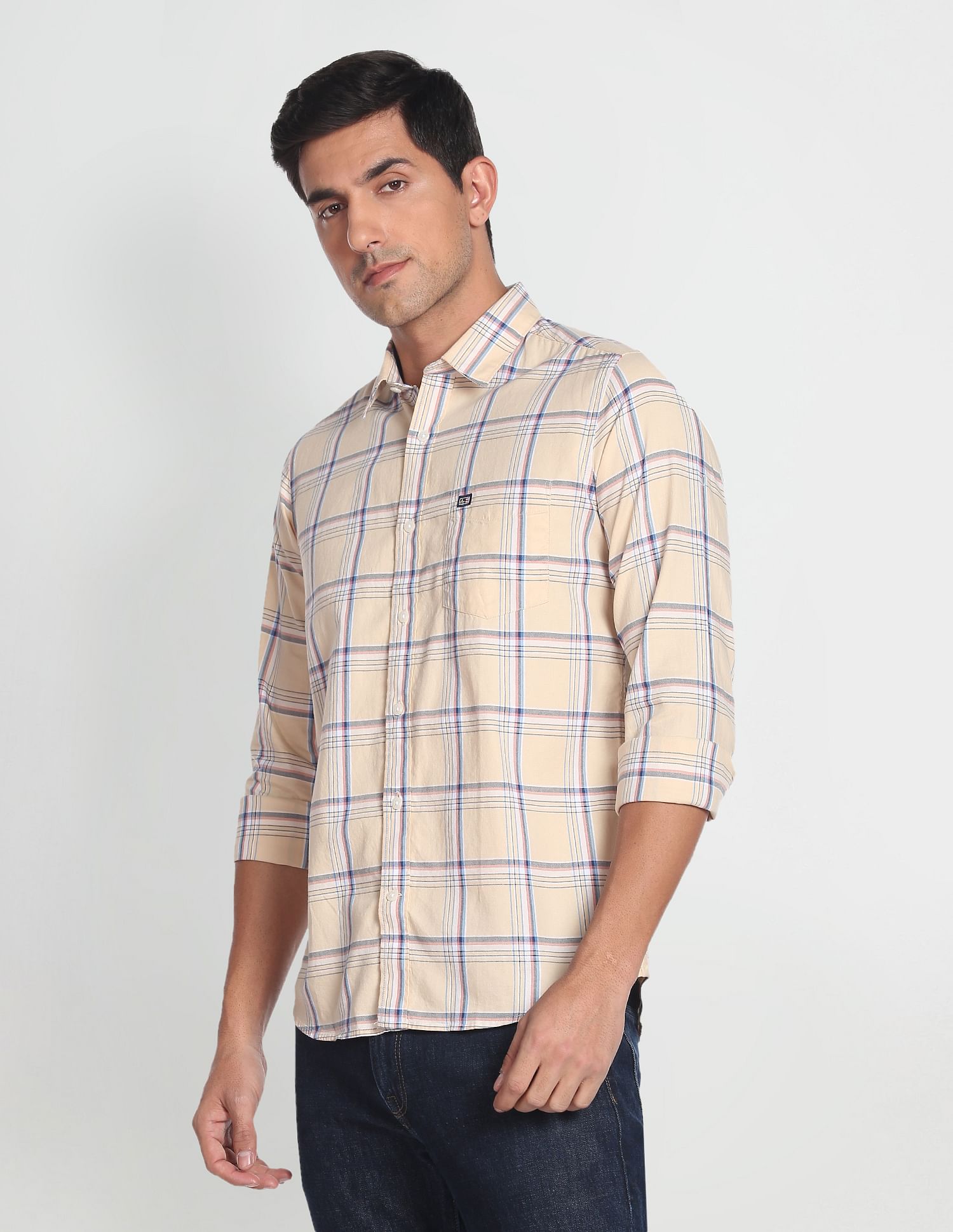 Arrow Sports Tartan Check Oxford Shirt