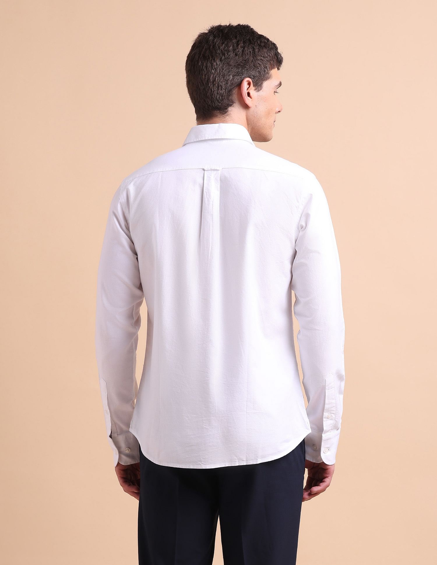 U.S. Polo Assn. Brand Printed Tailored Fit Oxford Shirt