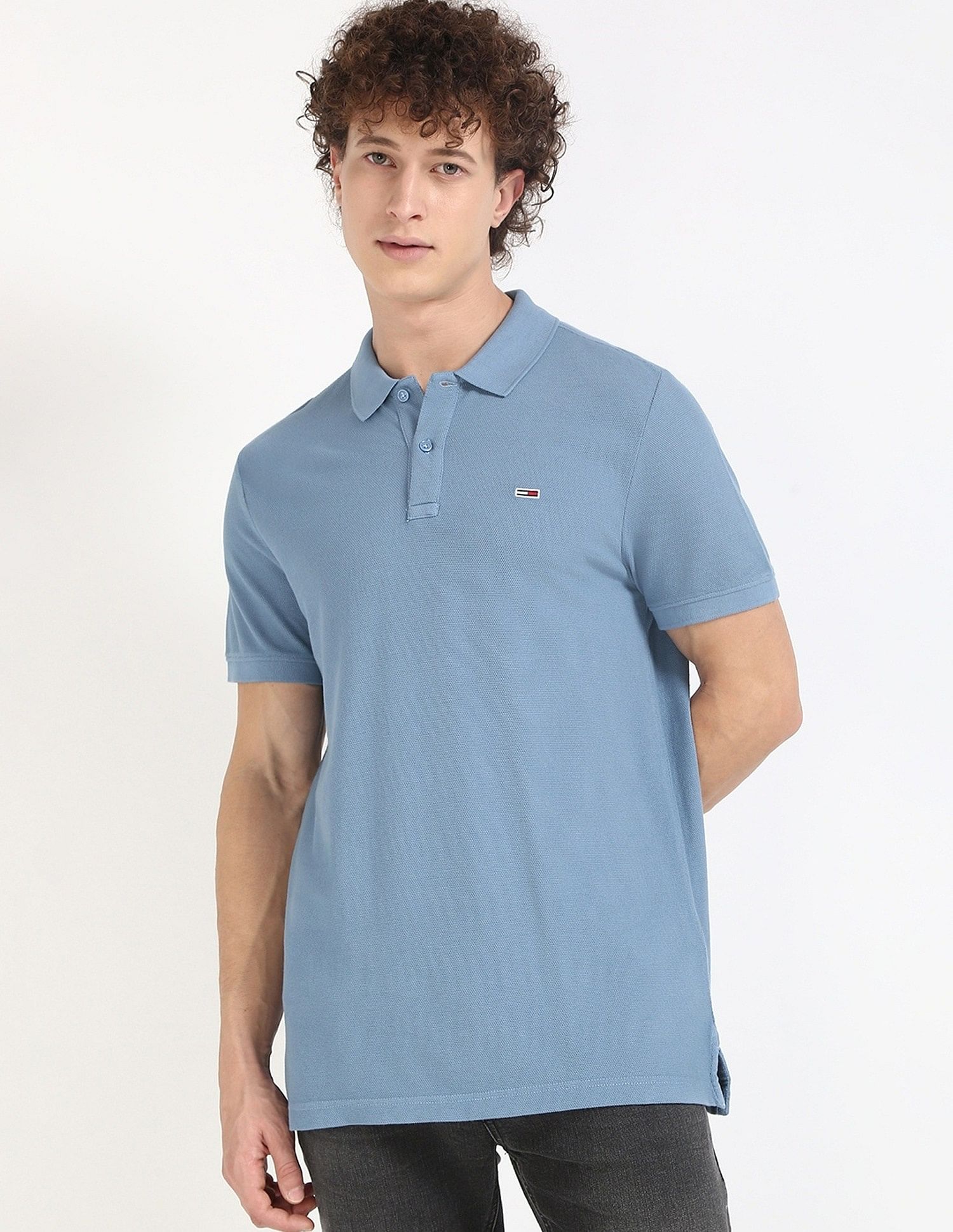 Tommy Hilfiger Solid Slim-Fit Cotton Polo Shirt