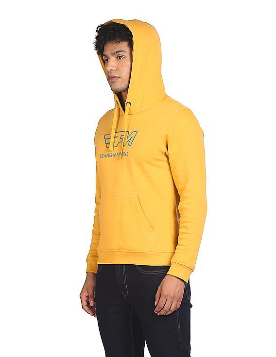 Yellow on sale branded hoodie