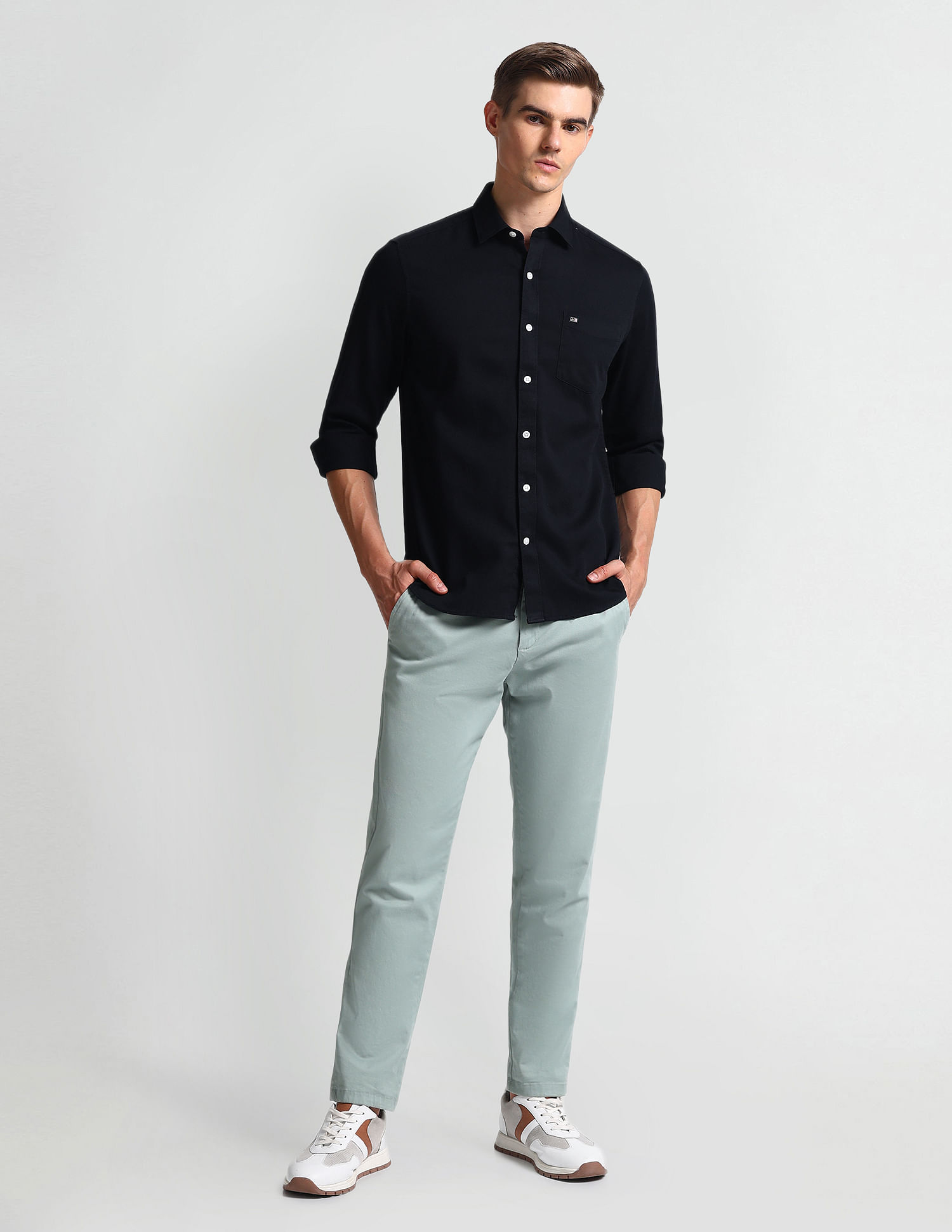 Arrow Sports Manhattan Slim Fit Dobby Shirt