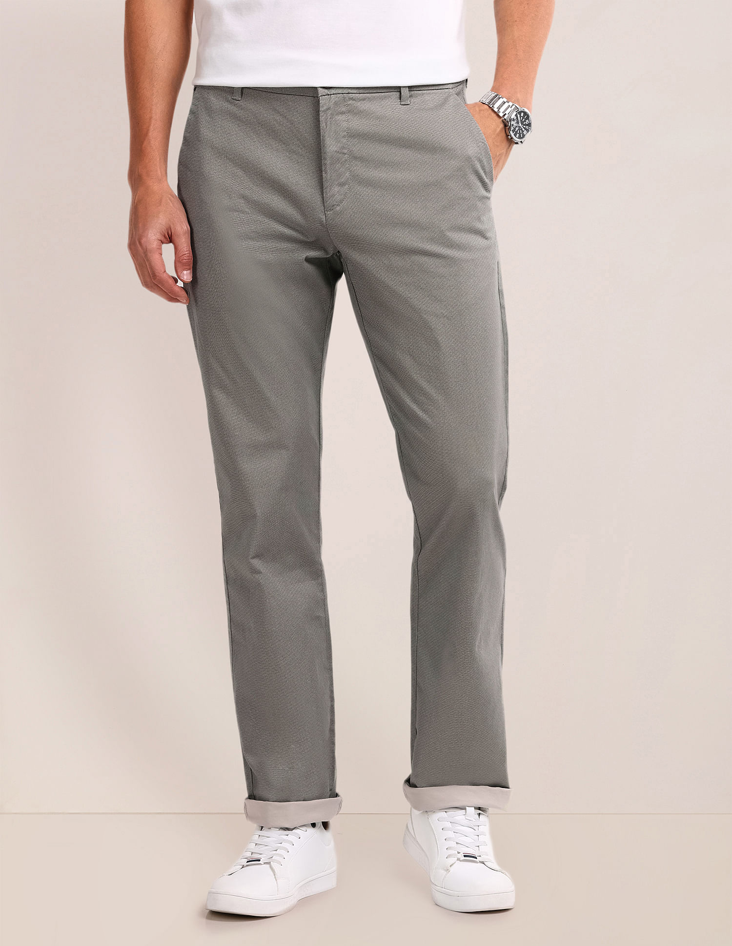 U.S. Polo Assn. Riley Straight Fit Mid Rise Trousers