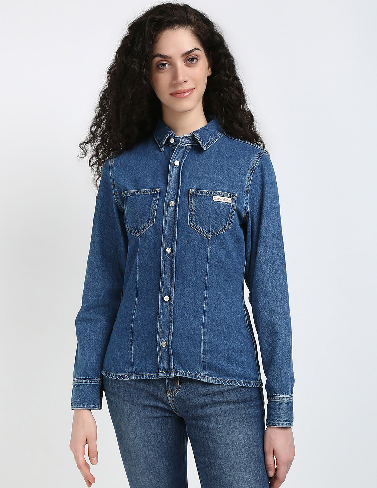 Calvin Klein Jeans Long Sleeve Lean Denim Shirt
