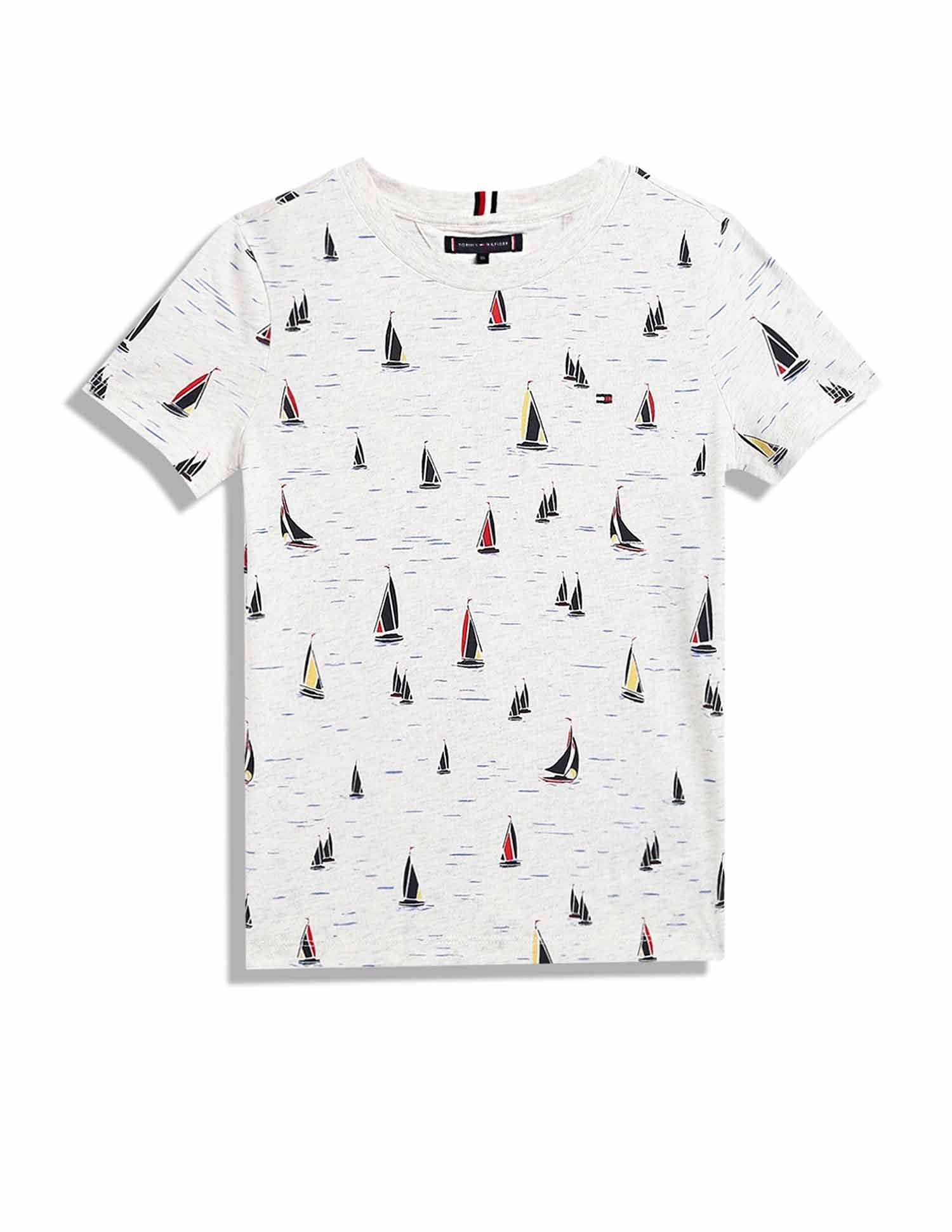 Tommy Hilfiger Kids Boys Printed Regular-Fit Cotton T-Shirt