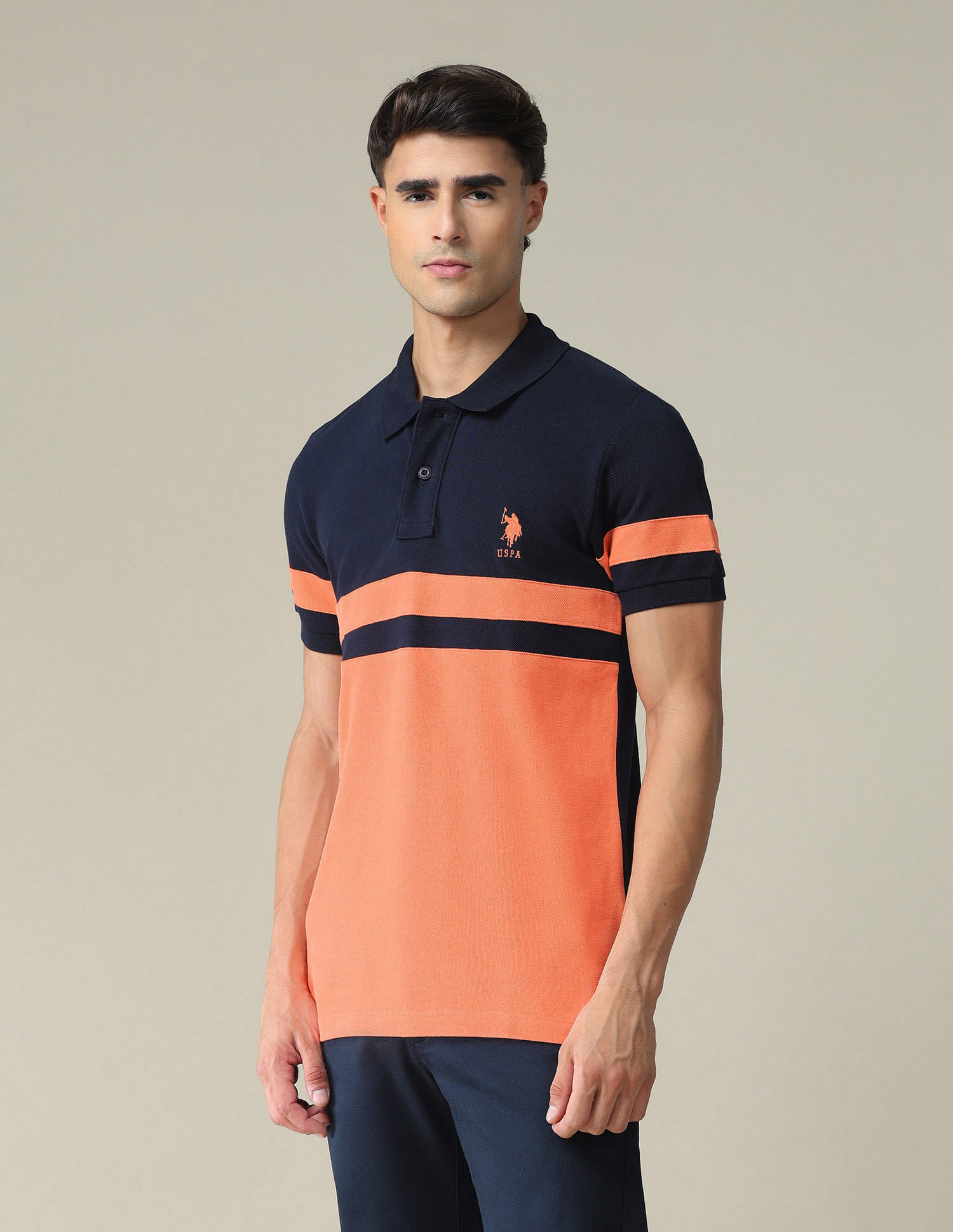 Buy U.S. Polo Assn. Colour Block Polo Shirt - NNNOW.com
