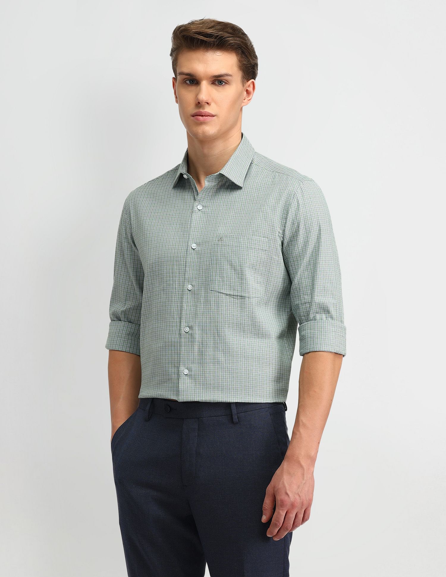 Arrow Twill Micro Checked Shirt