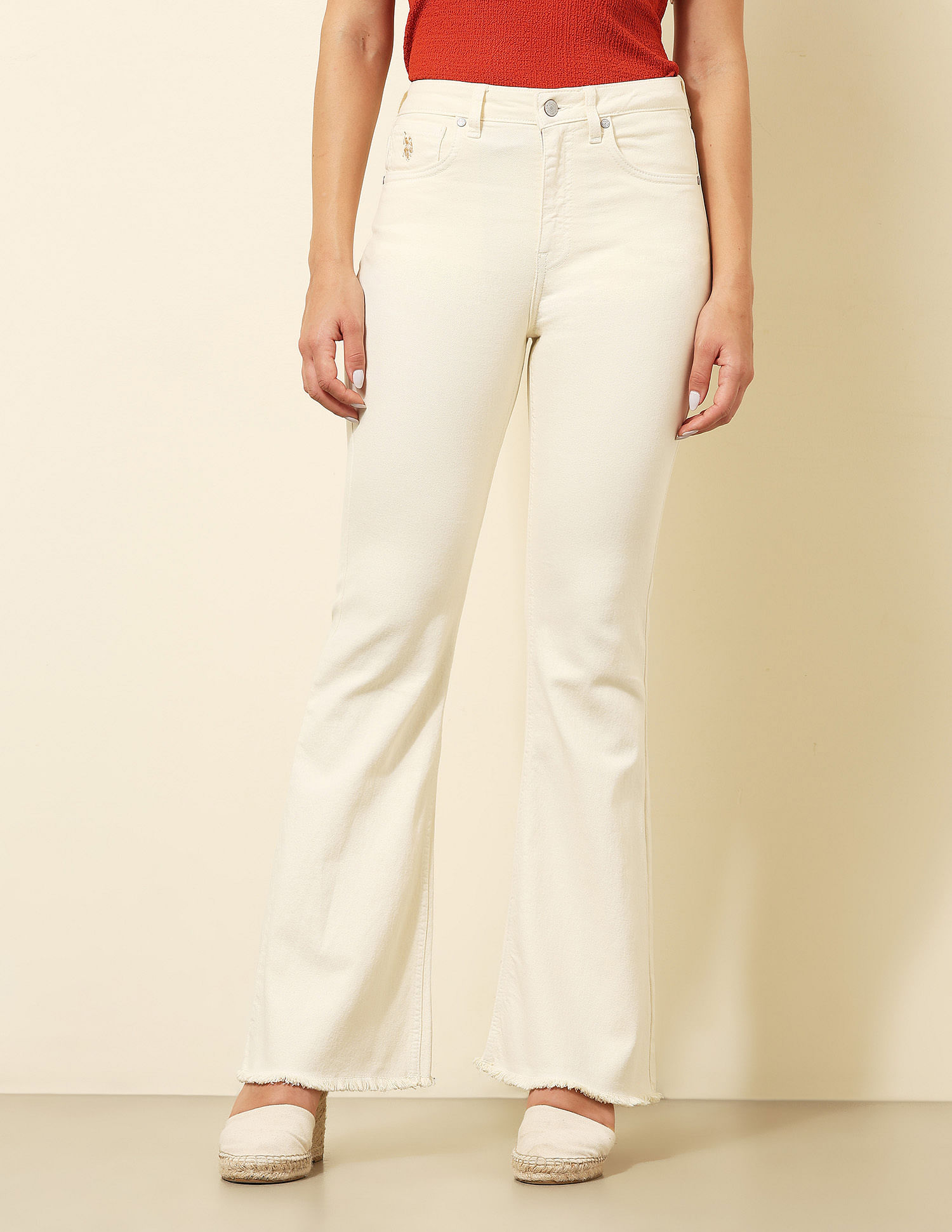 U.S. Polo Assn. Women High Rise Extreme Flared Fit Jeans
