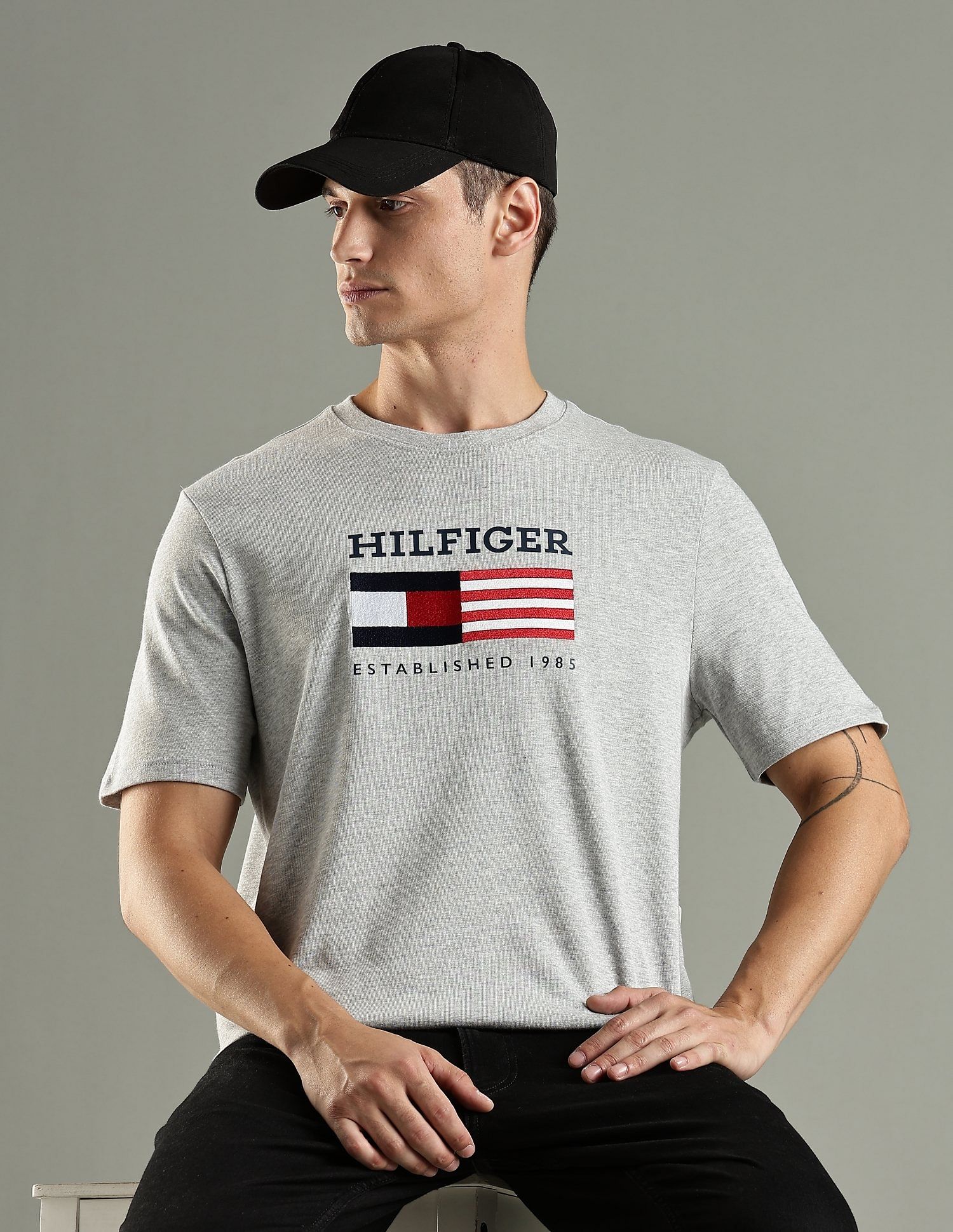 Tommy Hilfiger Logo Regular Fit Cotton T-Shirt