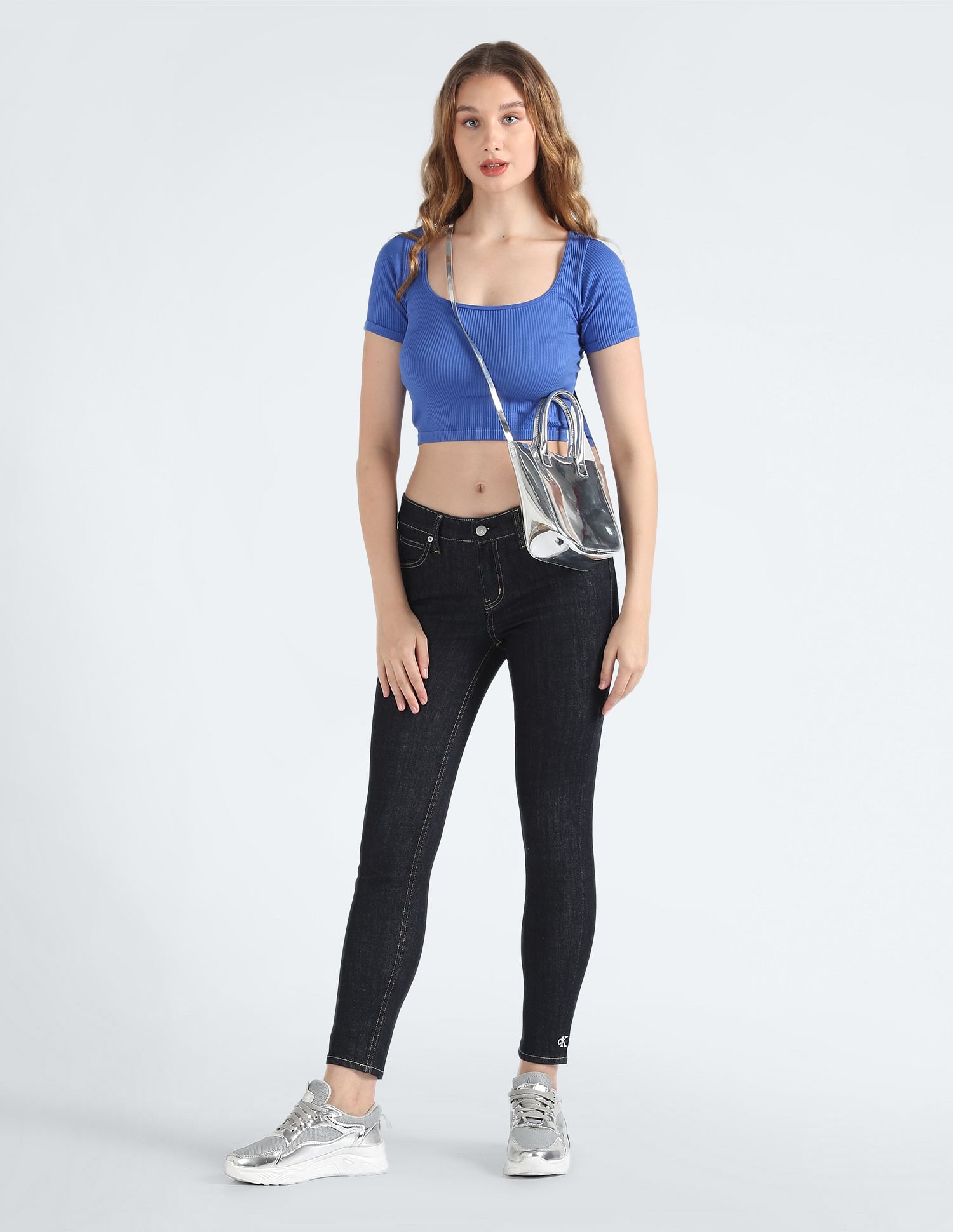 Calvin Klein Jeans Mid Rise Rinsed Jeans
