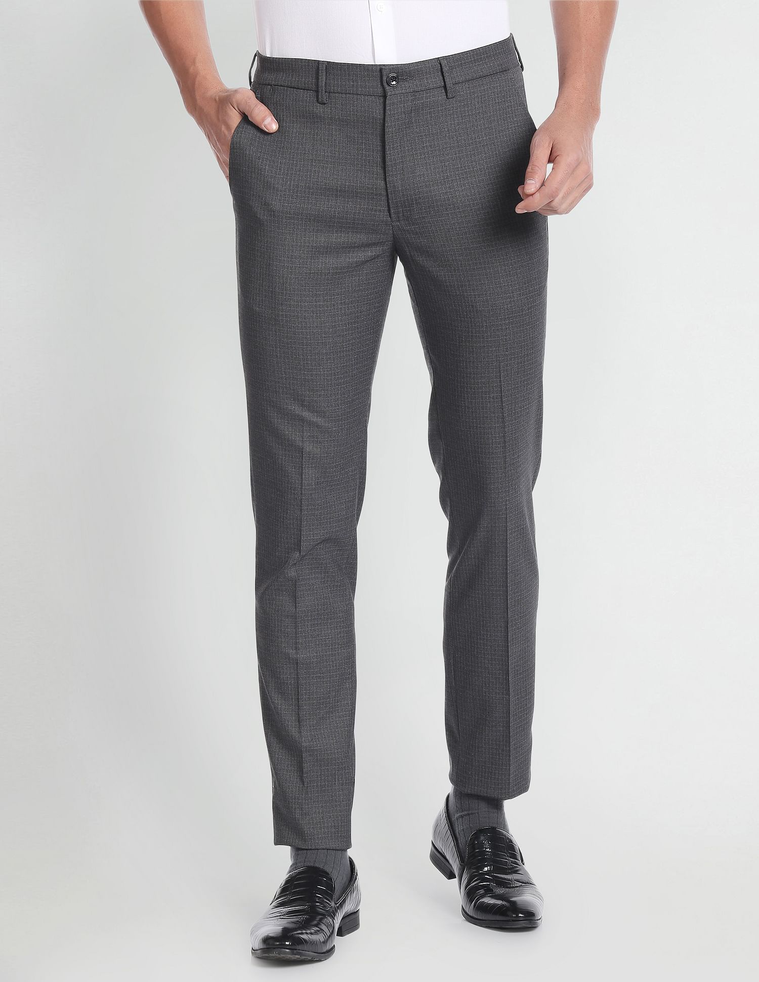 Arrow Newyork Jackson Super Slim Fit Dobby Formal Trousers