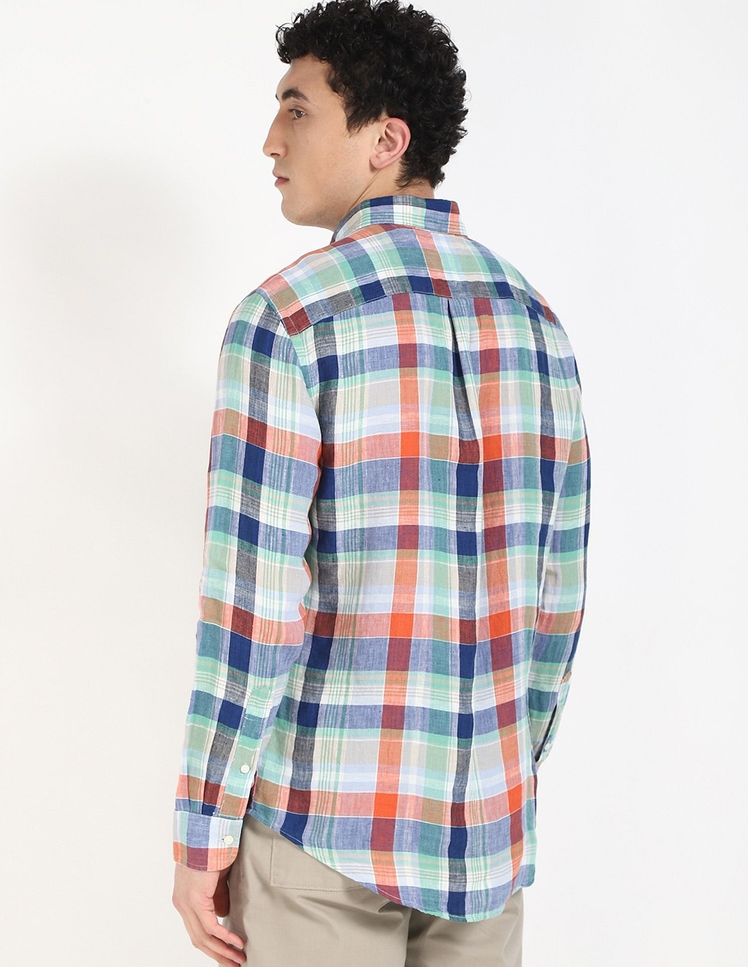 Tommy Hilfiger Checks Regular-Fit Linen Shirt