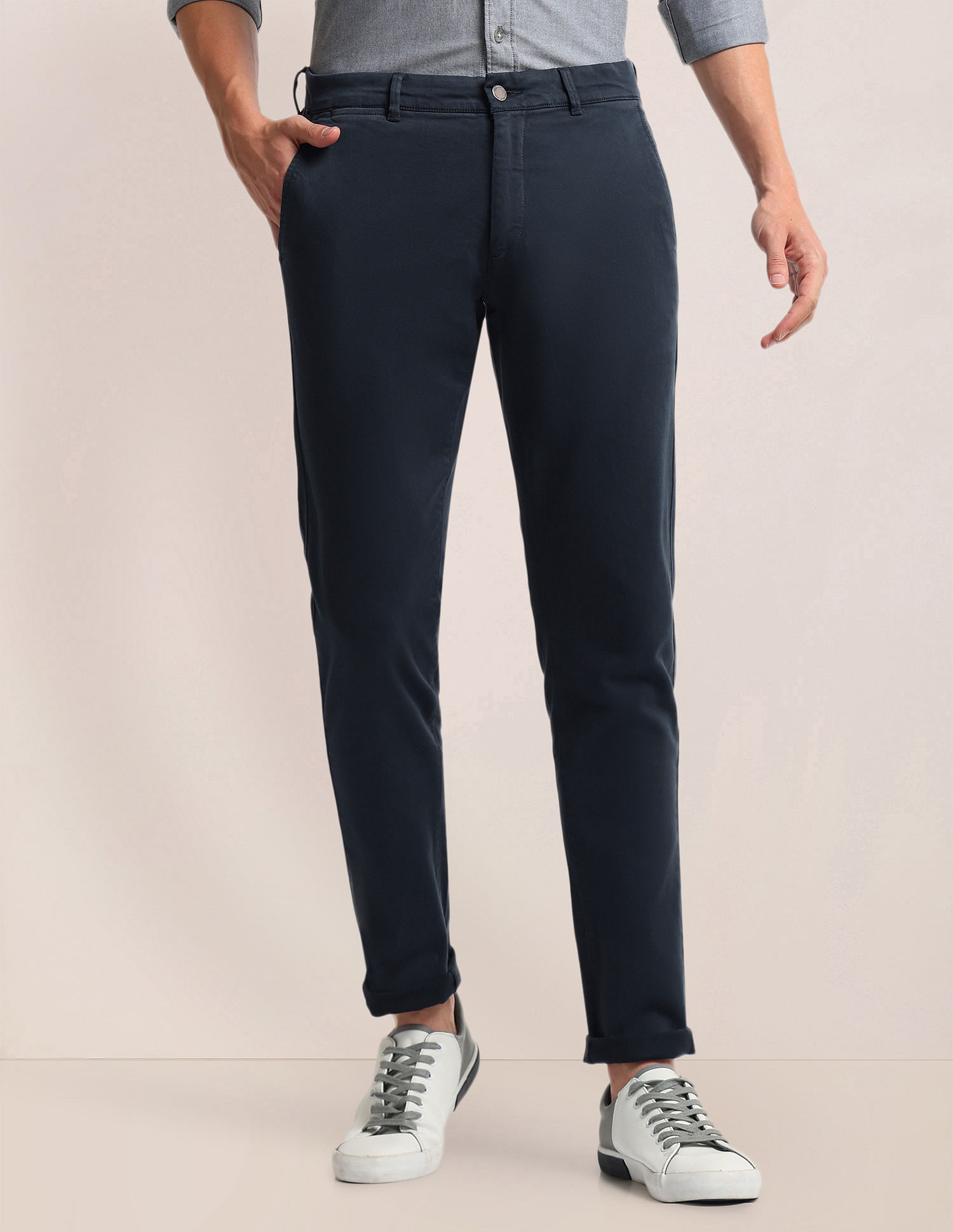 U.S. Polo Assn. Slim Straight Fit Dobby Trousers