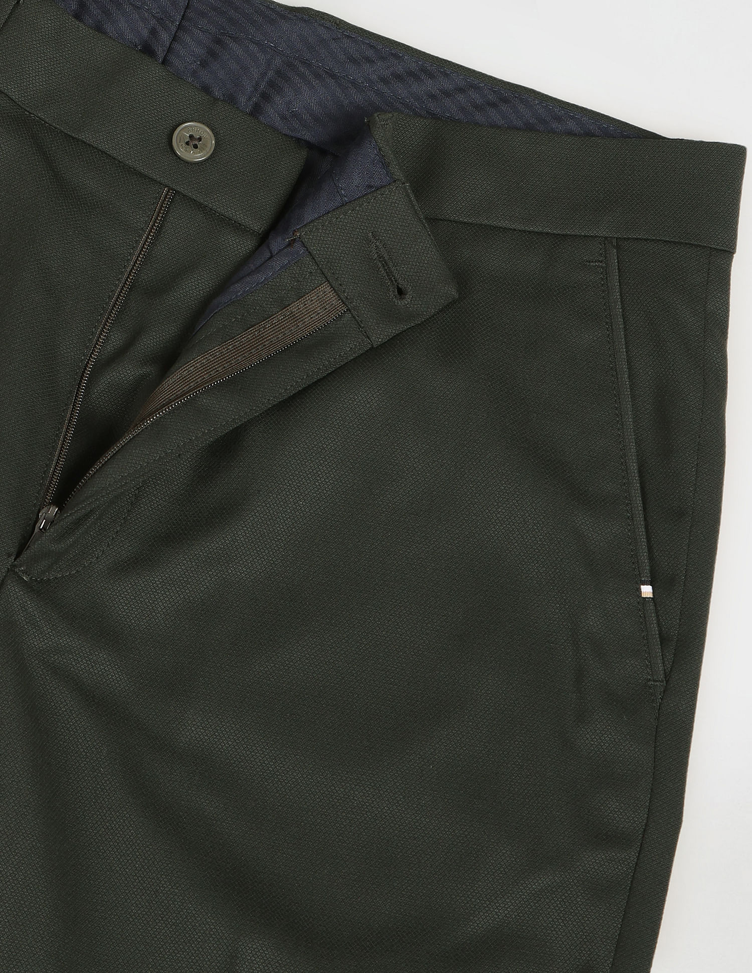 Arrow Newyork Solid Dobby Smart Flex Trousers