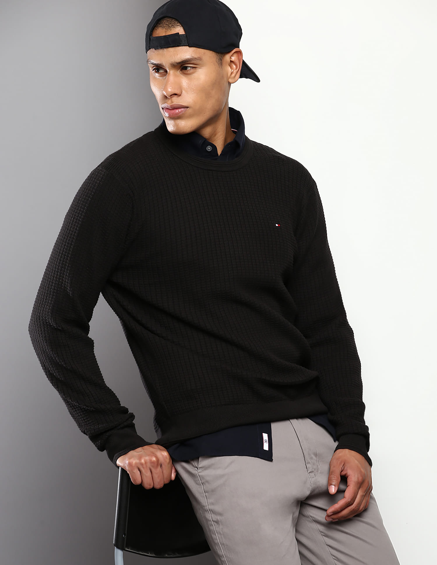 Crew Neck Black Tommy Sweater Buy Tommy Hilfiger Men Black Crew