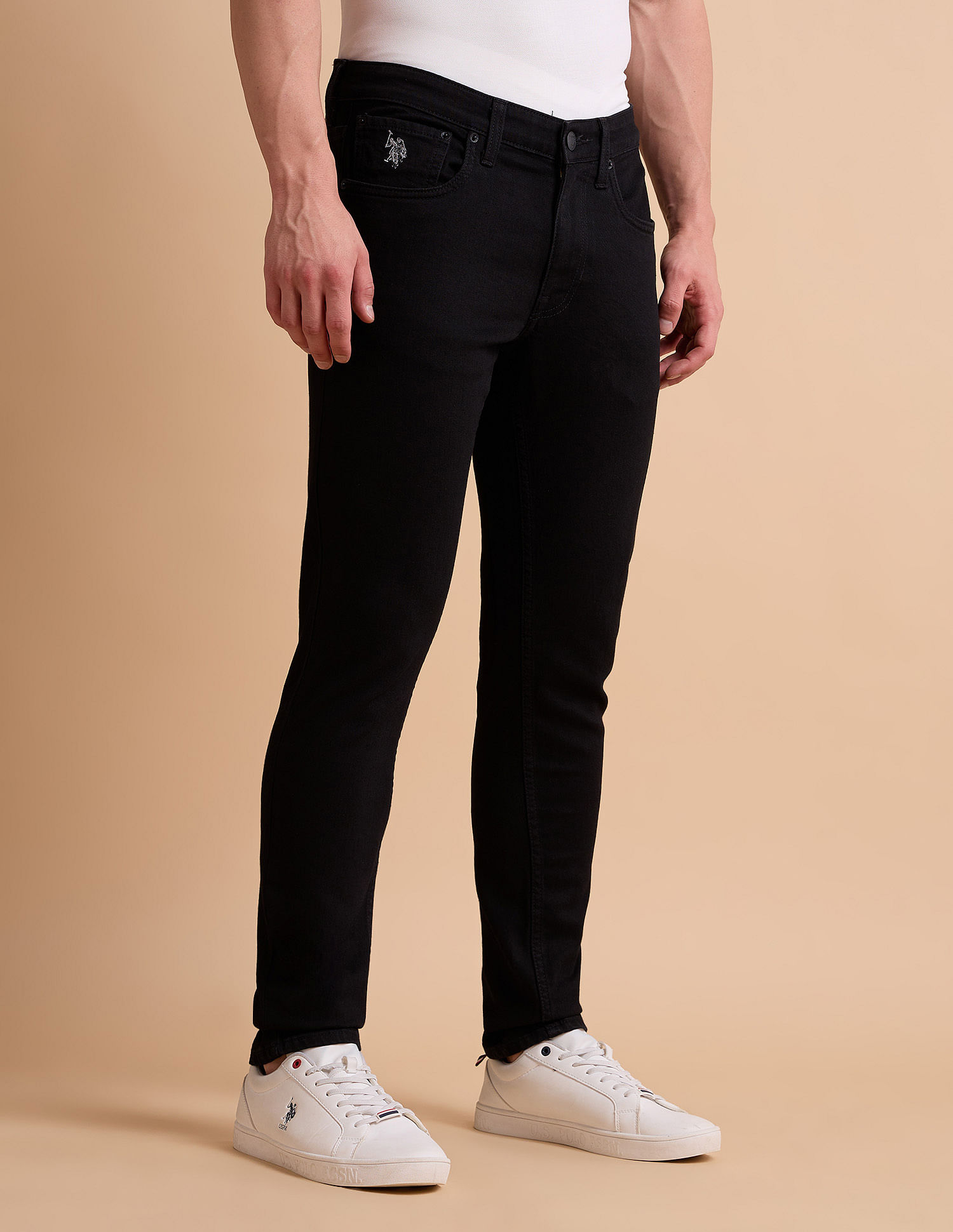U.S. Polo Assn. Denim Co. Brandon Slim Tapered Fit Black Jeans