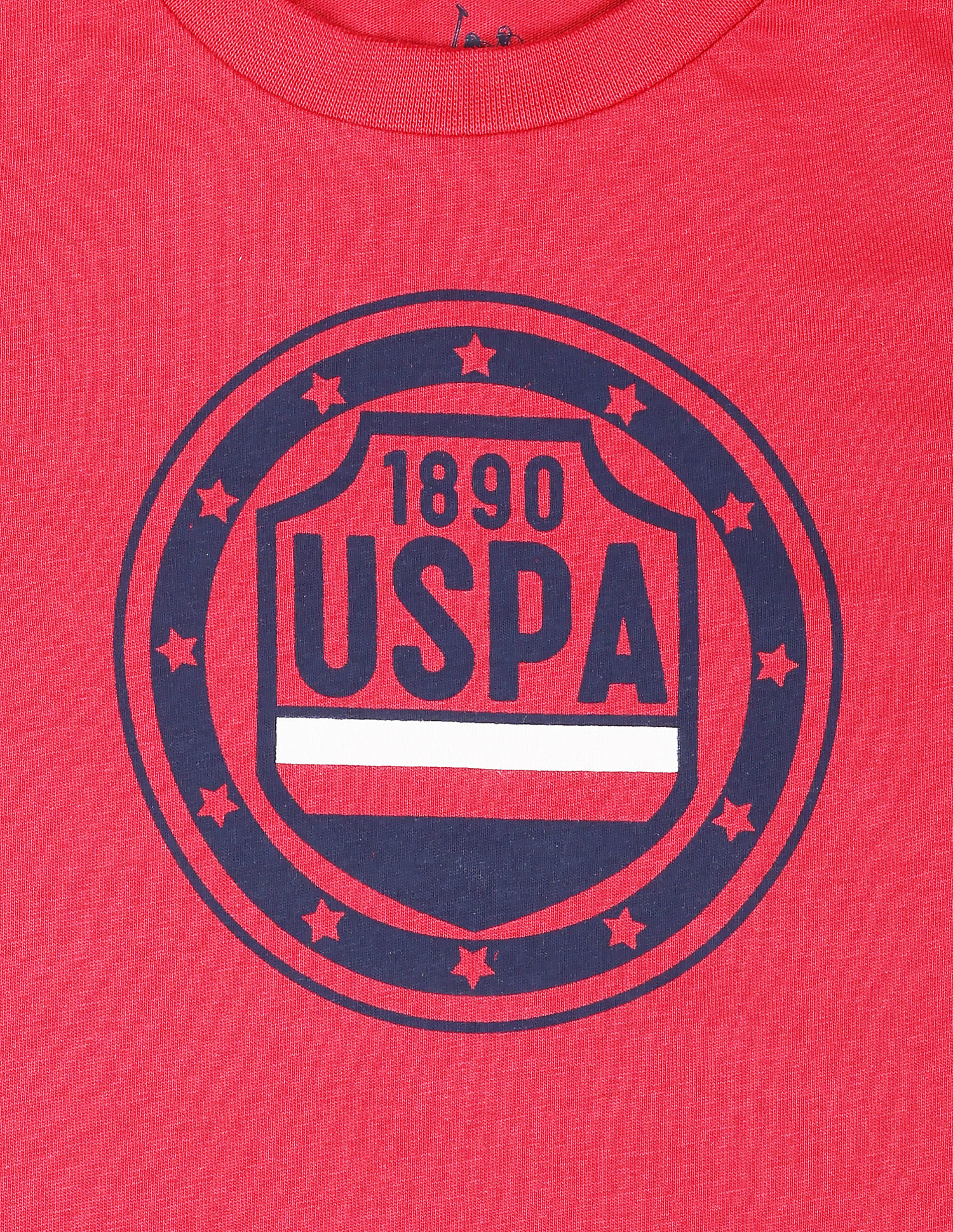 U.S. Polo Assn. Kids Boys Red Printed Cotton Set